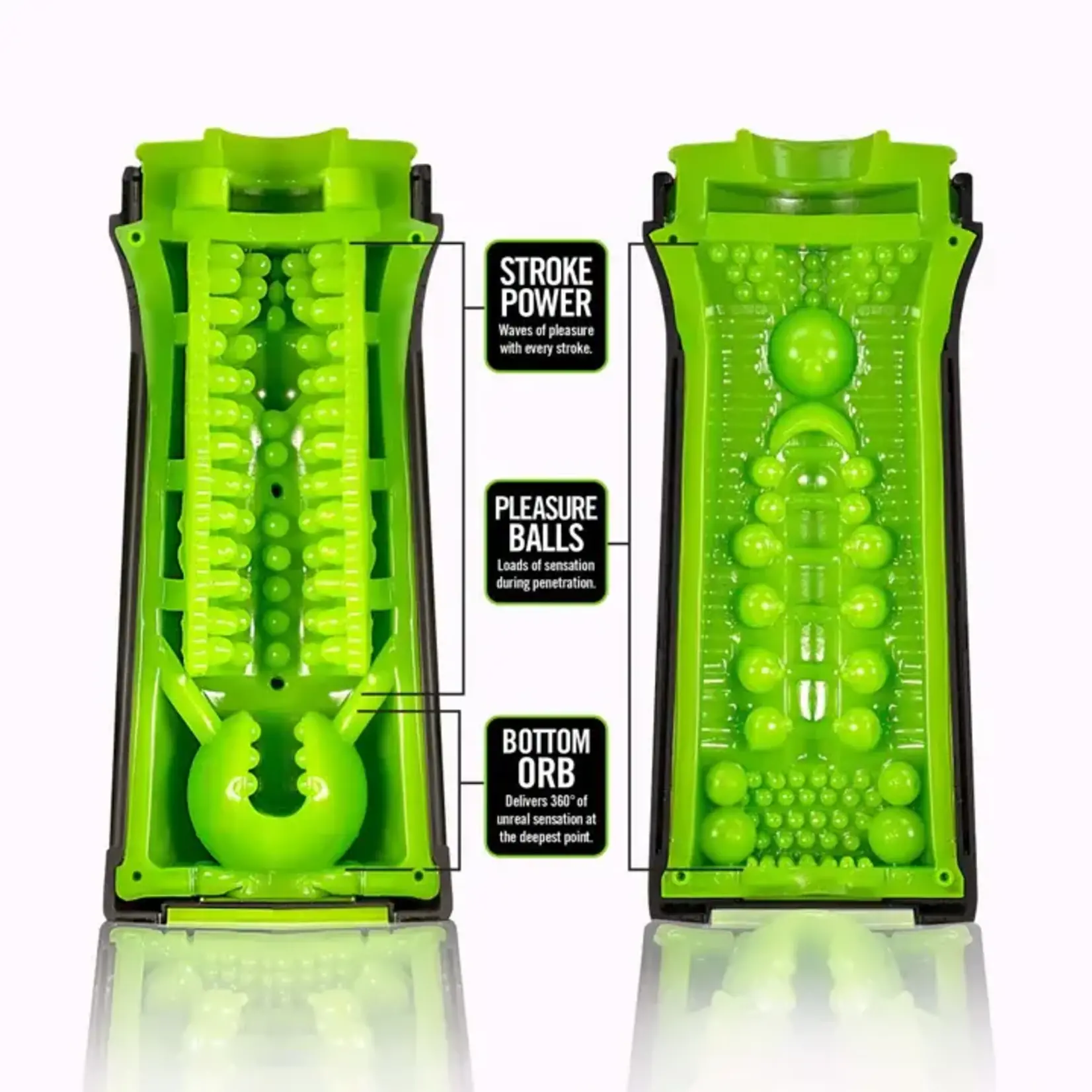 M For Men M2 Superior Stroker - Black/Green