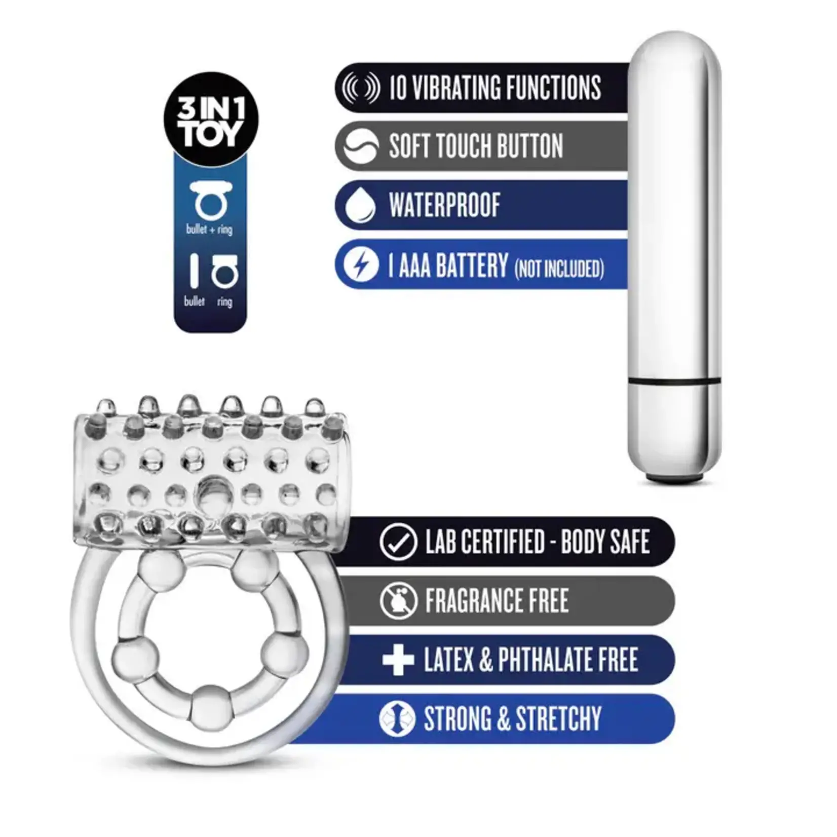 Stay Hard Vibrating Super Clitifier-Clear