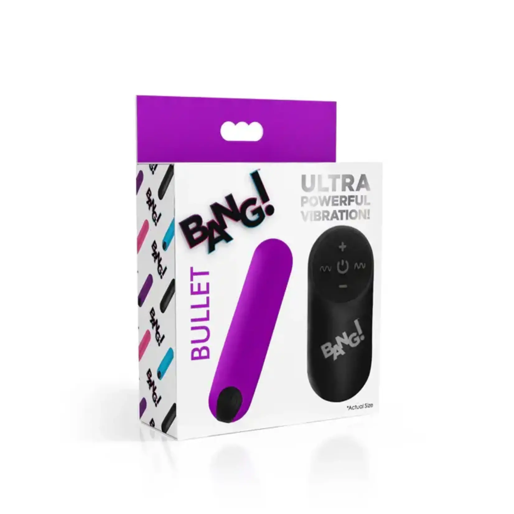 Bang! Vibrating Bullet with Remote Control - Purple