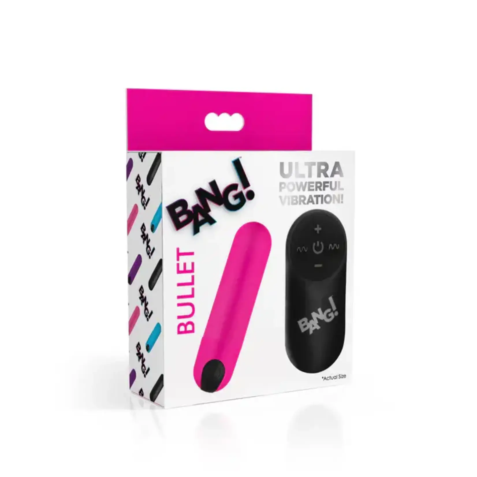 Bang! Vibrating Bullet with Remote Control - Pink