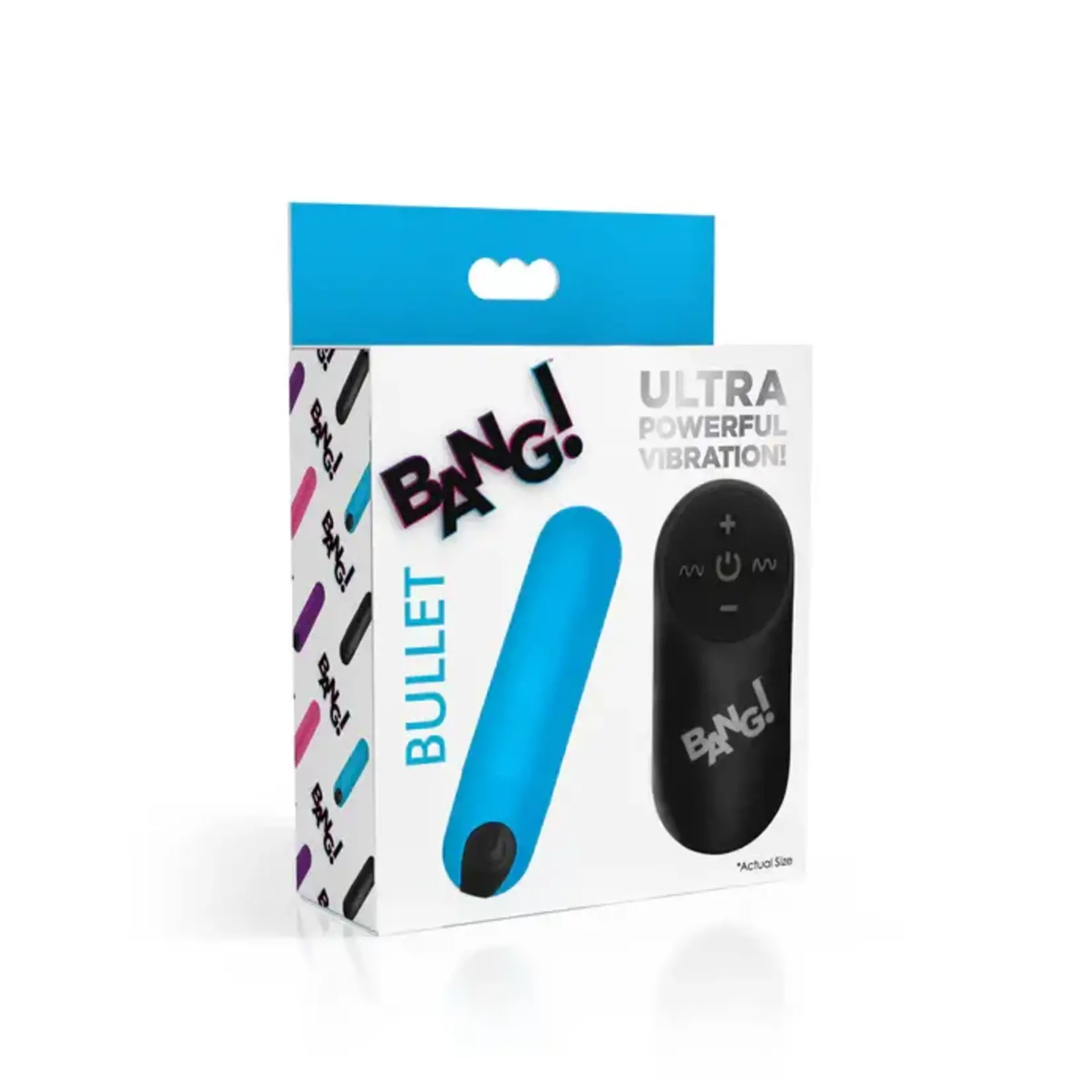 Bang! Vibrating Bullet w/ Remote Control-Blue