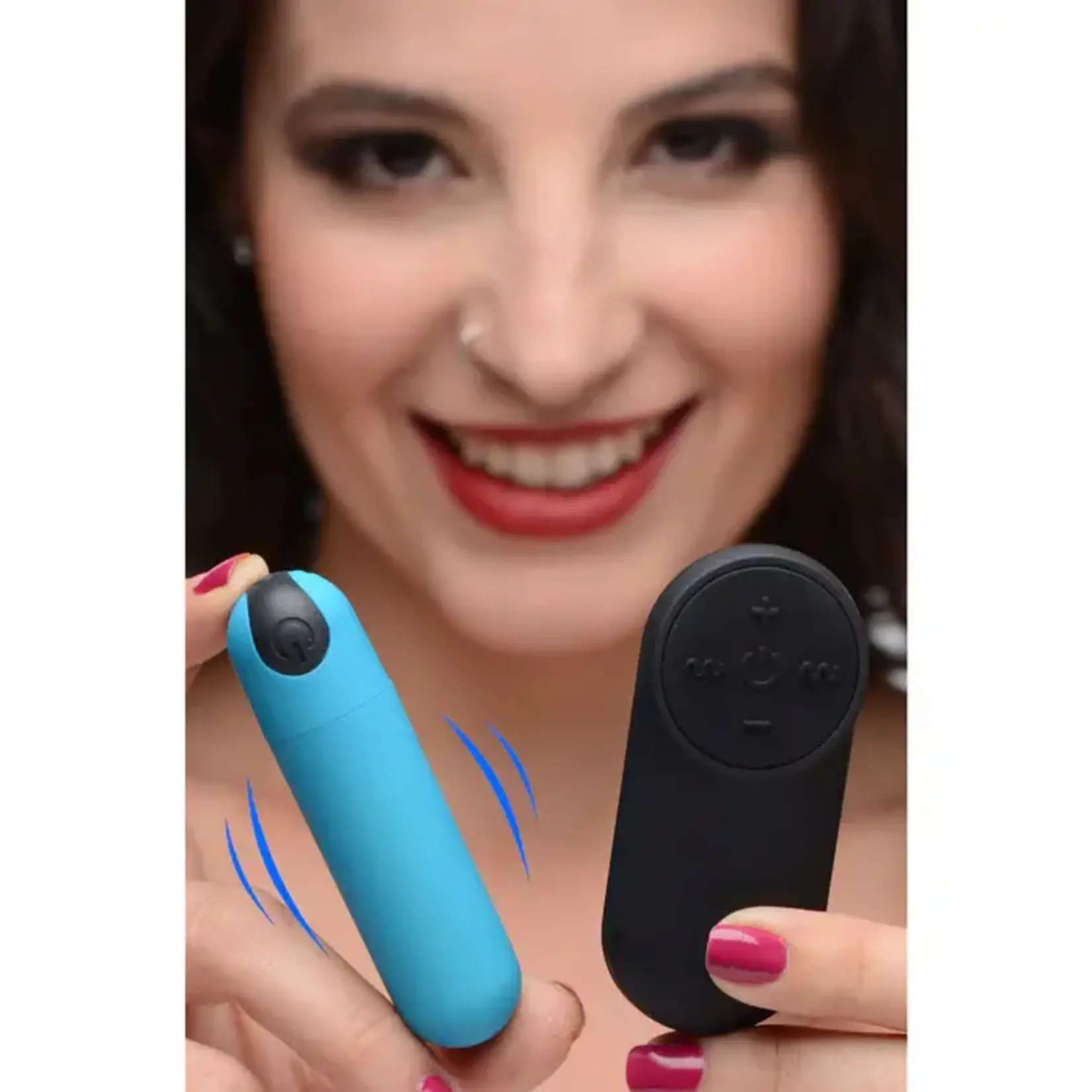 Bang! Vibrating Bullet w/ Remote Control-Blue