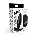 Bang! 21x Vibrating Silicone Rechargeable Butt Plug With Remote Control - Black