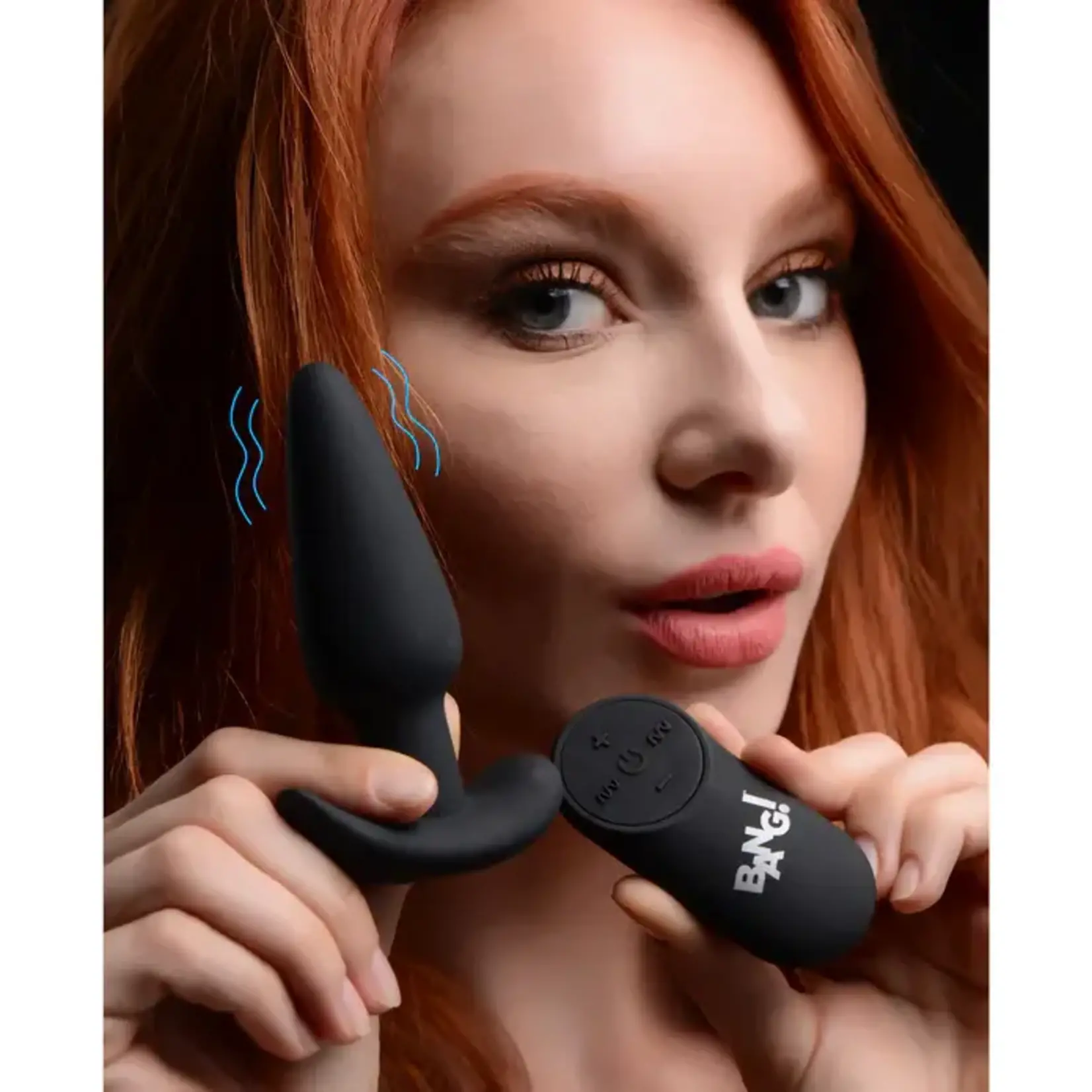 Bang! 21x Vibrating Silicone Rechargeable Butt Plug With Remote Control - Black