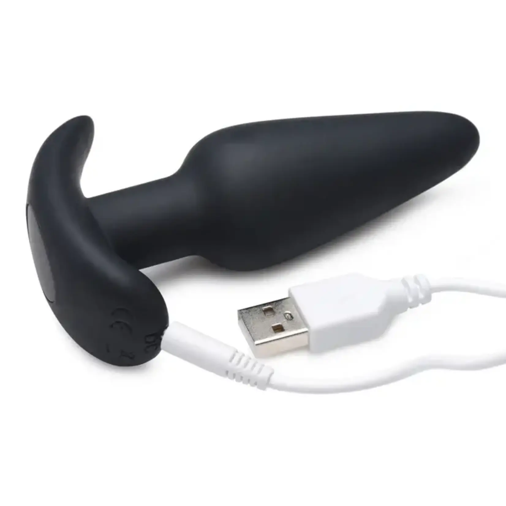 Bang! 21x Vibrating Silicone Rechargeable Butt Plug With Remote Control - Black