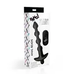 Bang! Vibrating Silicone Rechargeable Anal Beads With Remote Control - Black