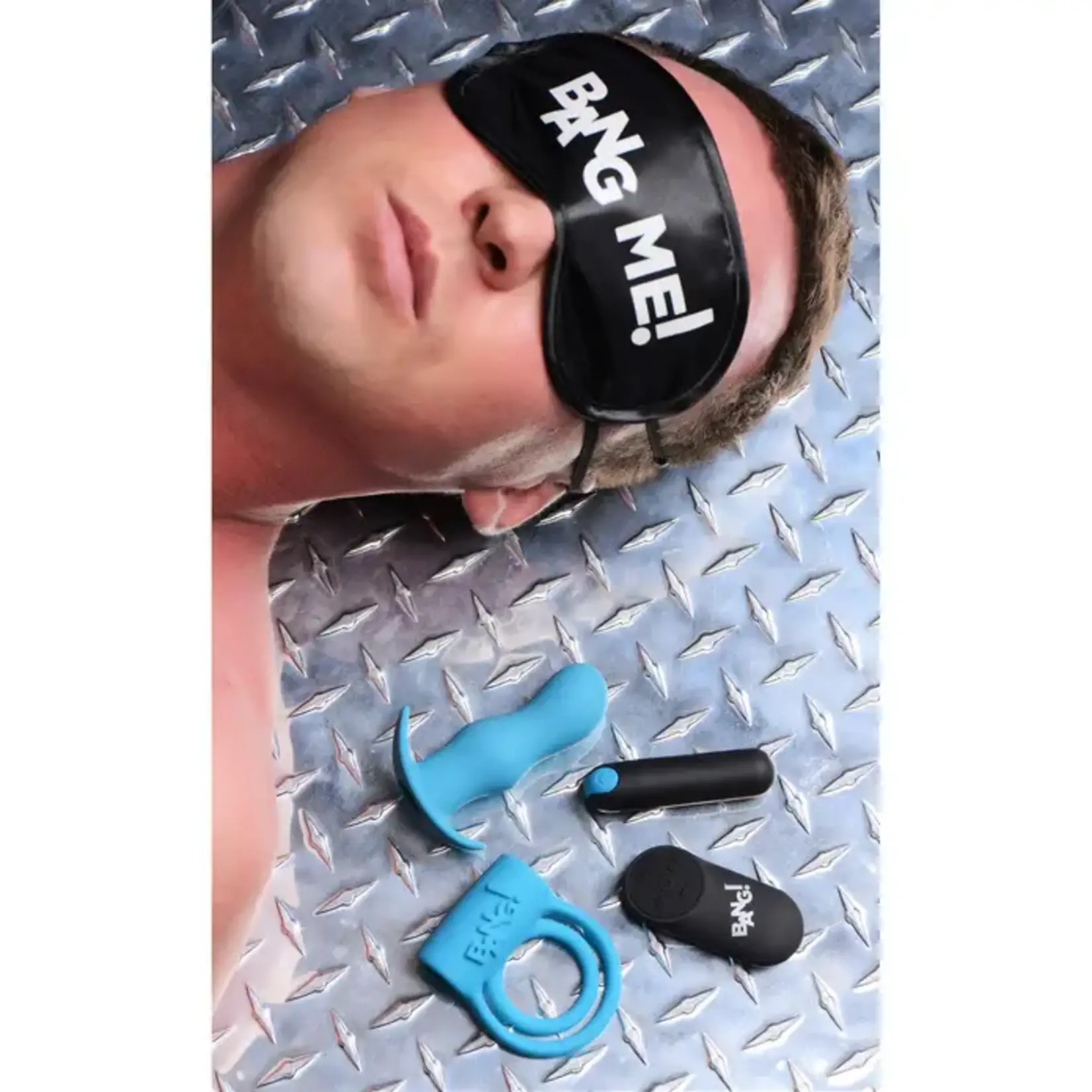 Bang! Duo Blast Plug And Cock Ring Kit (Set of 4) - Blue