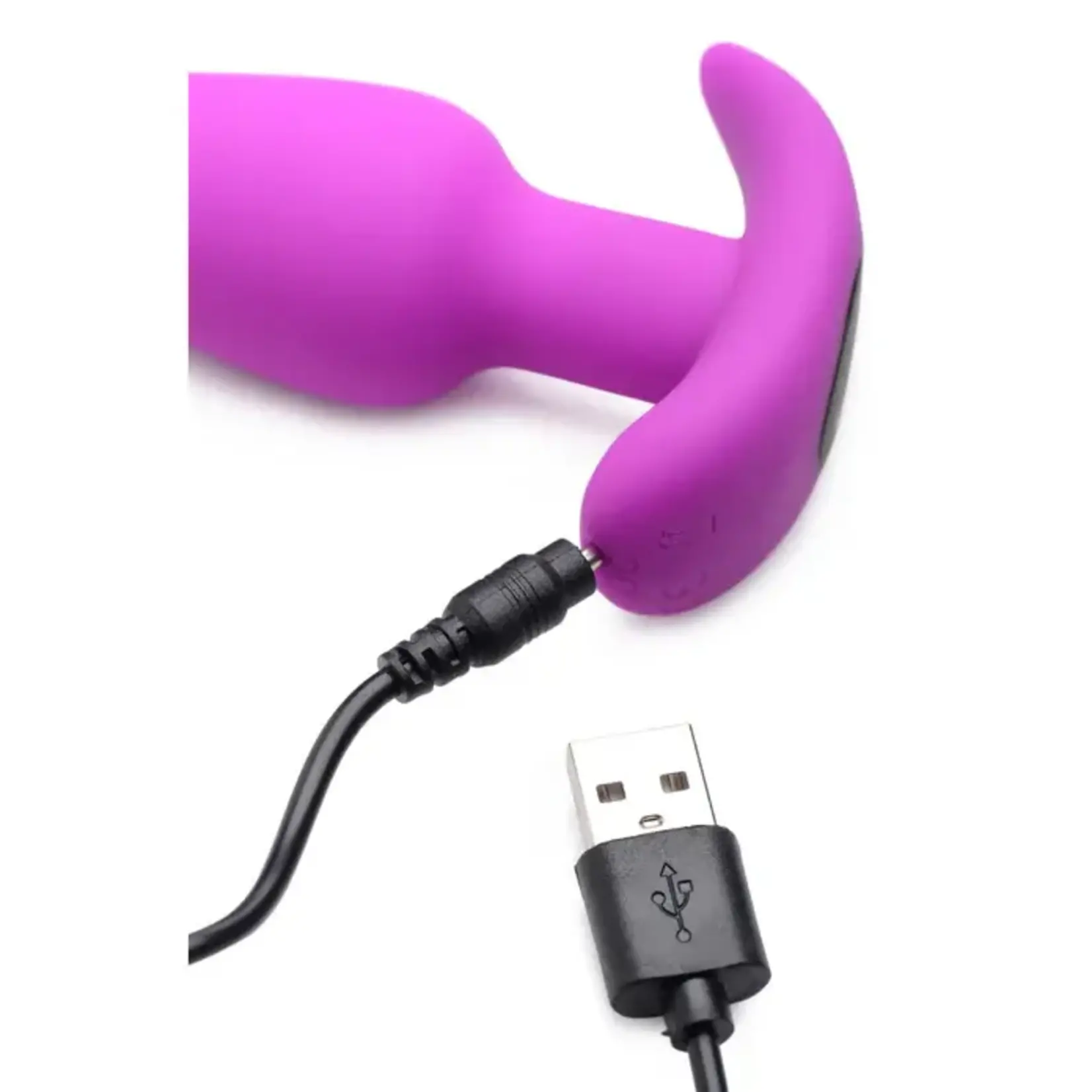 Bang! 21x Vibrating Silicone Rechargeable Butt Plug With Remote Control - Purple