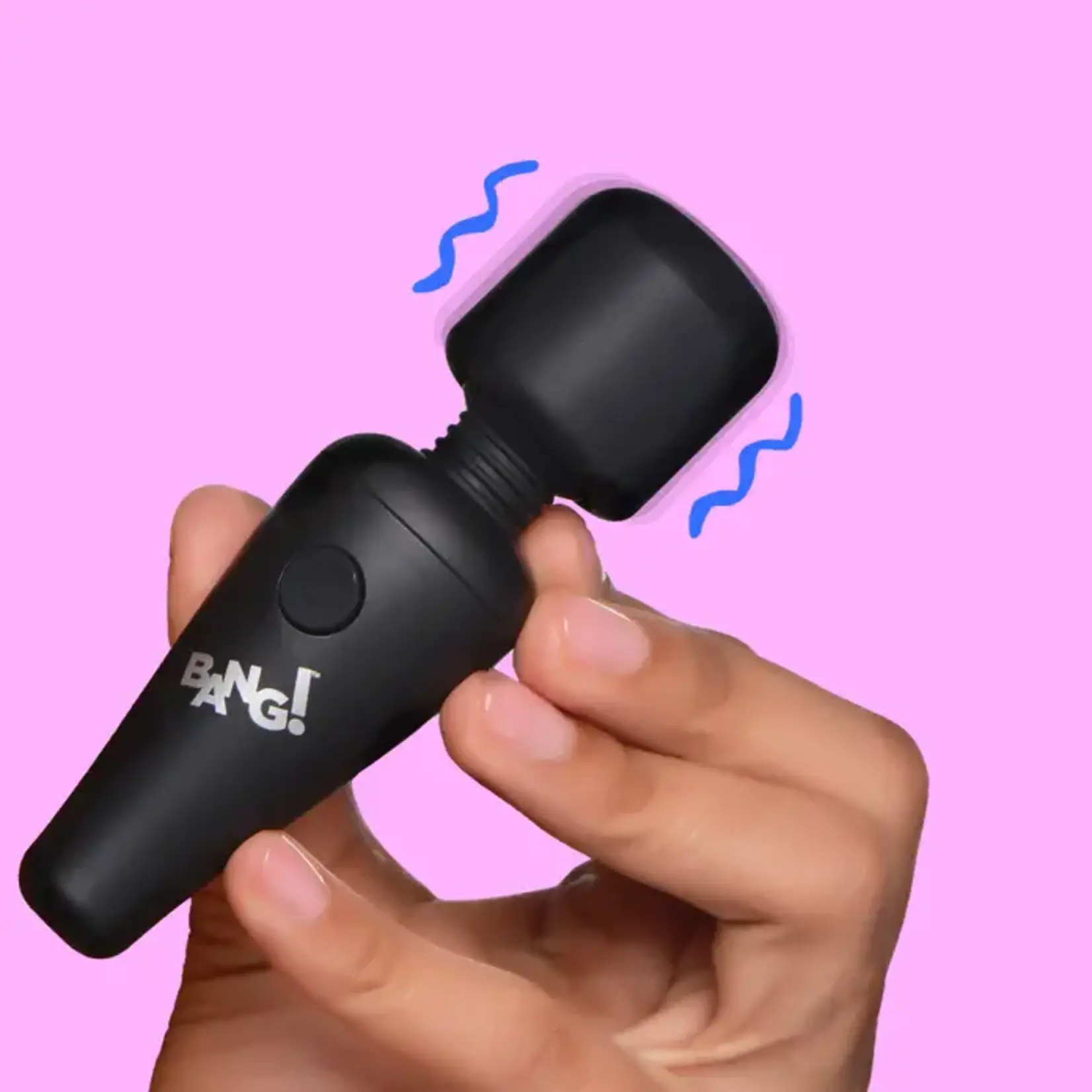 Bang! 10X Vibrating Mini Rechargeable Silicone Wand - Black