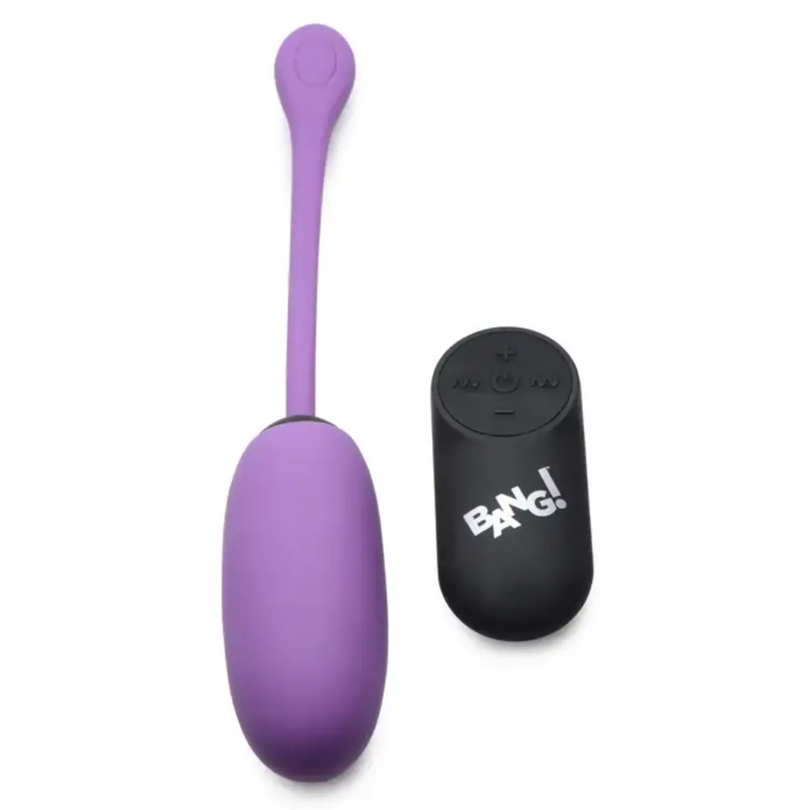 Bang! 28x Plush Silicone Rechargeable Egg With Remote Control - Purple