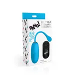 Bang! 28x Plush Silicone Rechargeable Egg With Remote Control - Blue
