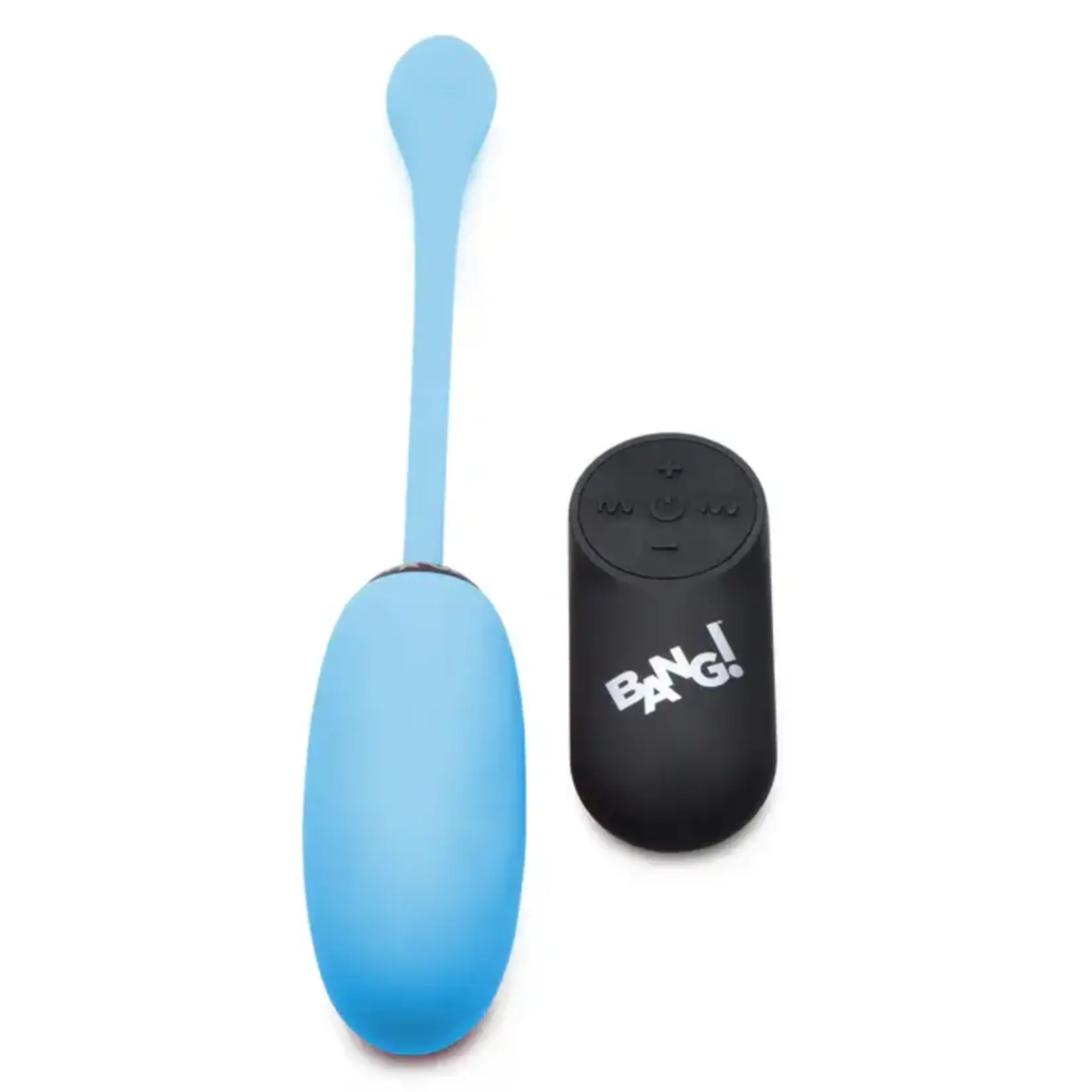 Bang! 28x Plush Silicone Rechargeable Egg With Remote Control - Blue