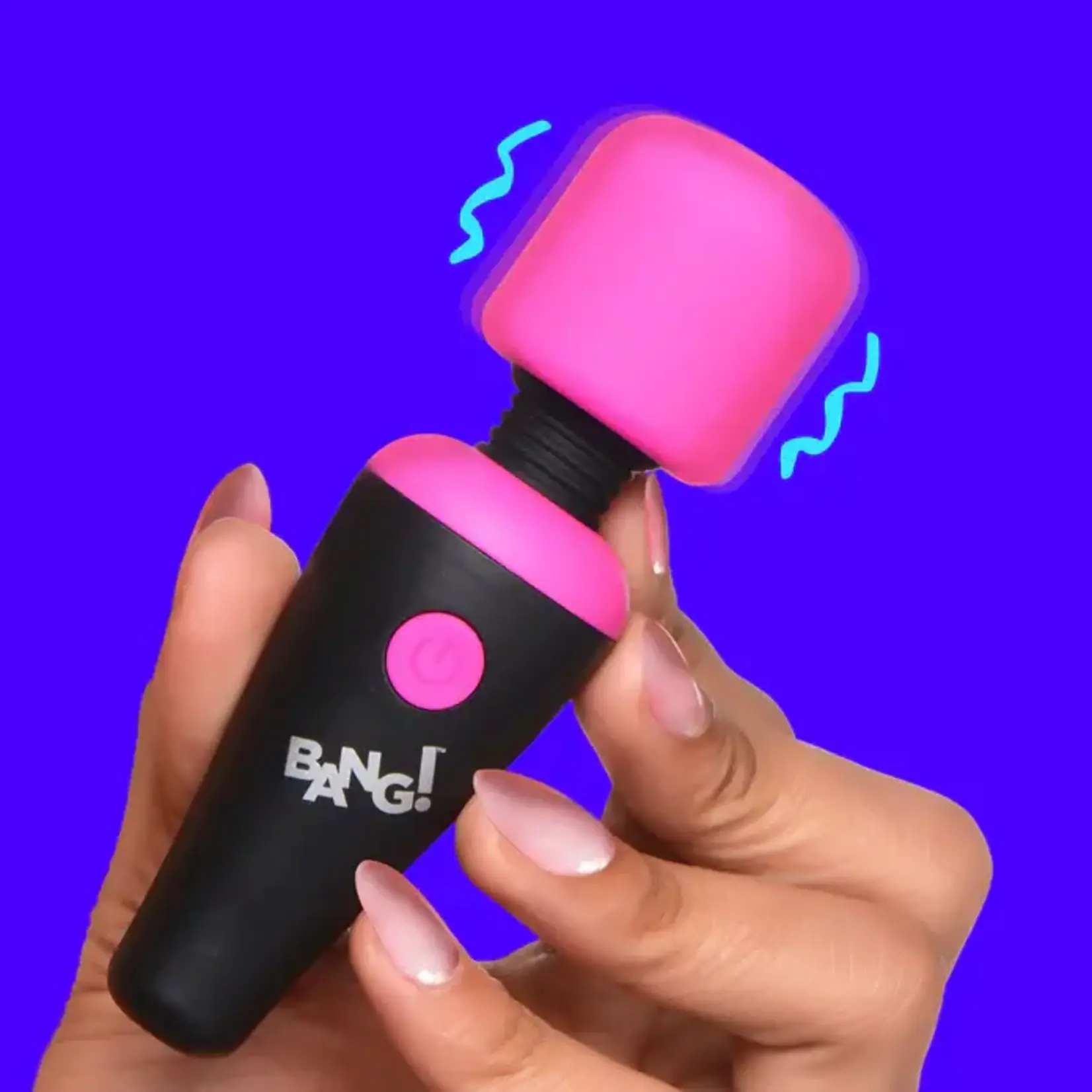 Bang! 10X Vibrating Mini Rechargeable Silicone Wand Massager - Pink