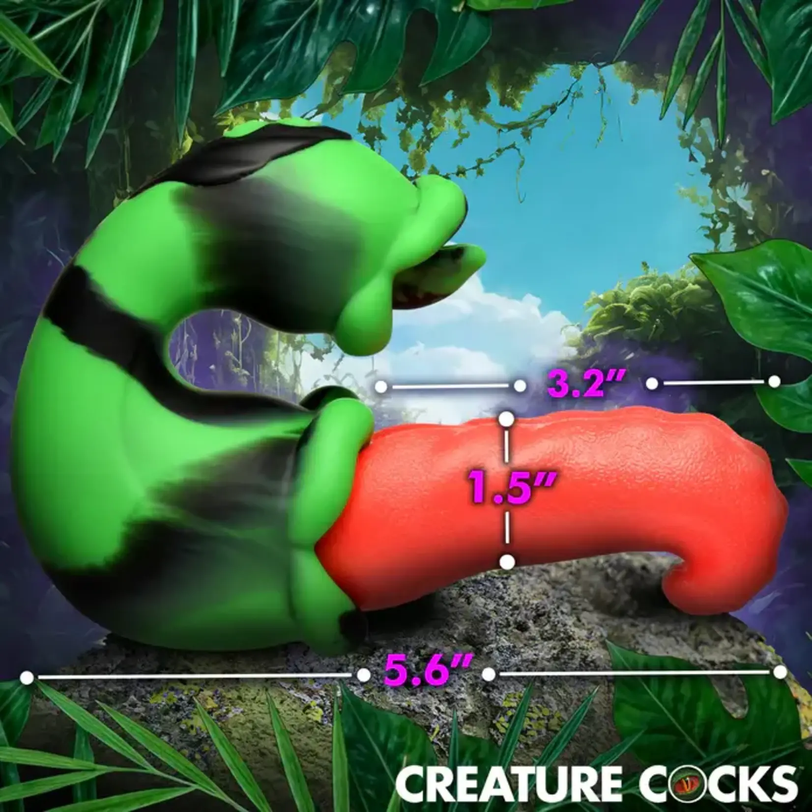 Creature Cocks Tongue Lasher Rechargeable Silicone Vibrator - Green