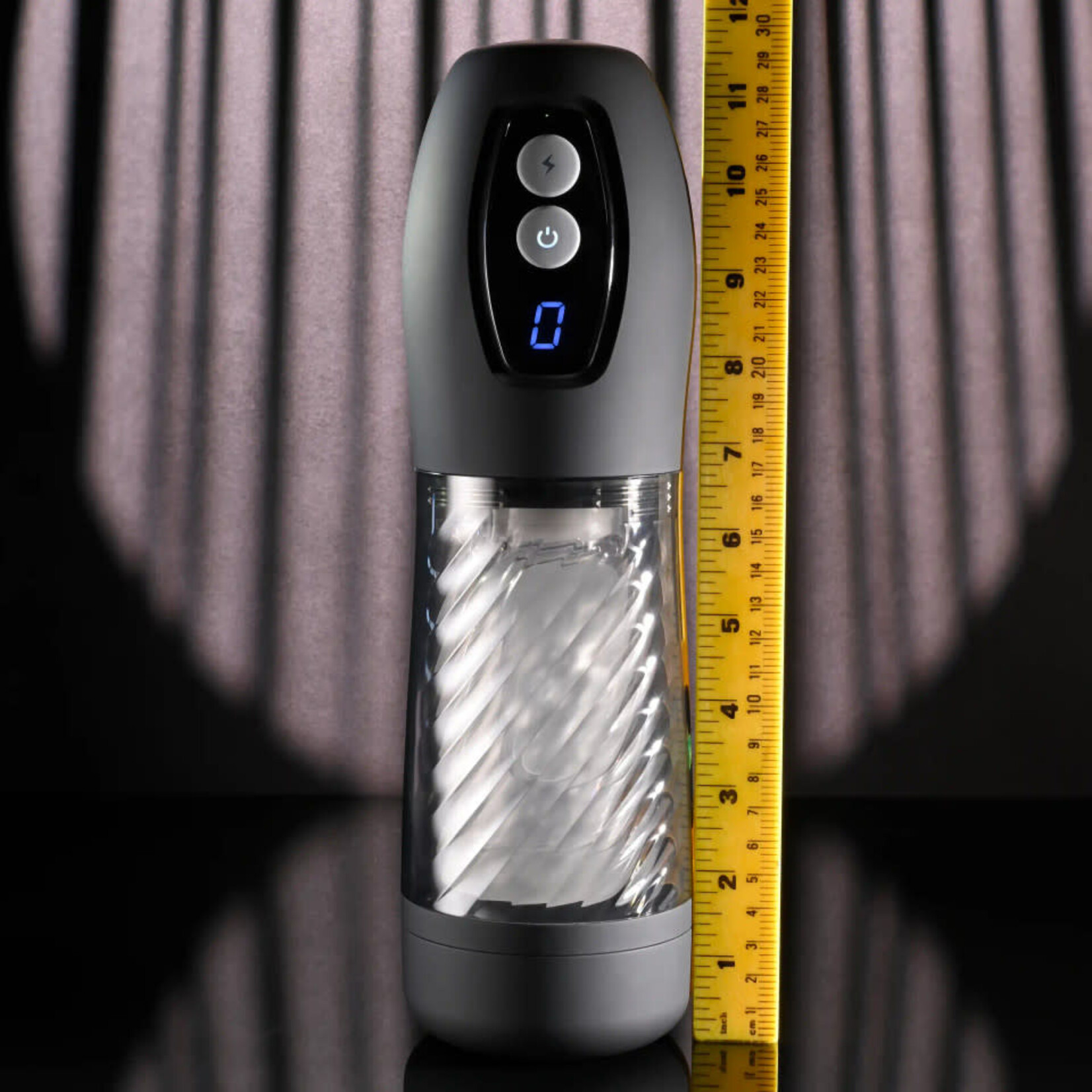 Playboy Whirlwind Rechargeable Thrusting and Spinning Stroker - Black