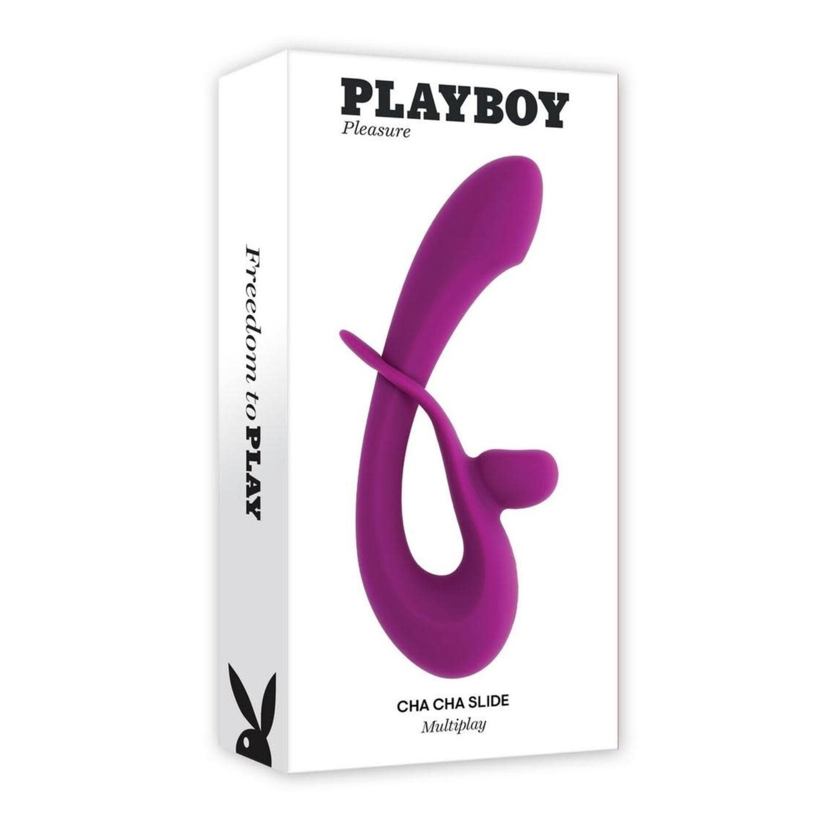 Playboy Cha Cha Slide Rechargeable Silicone Dual Vibrator - Purple