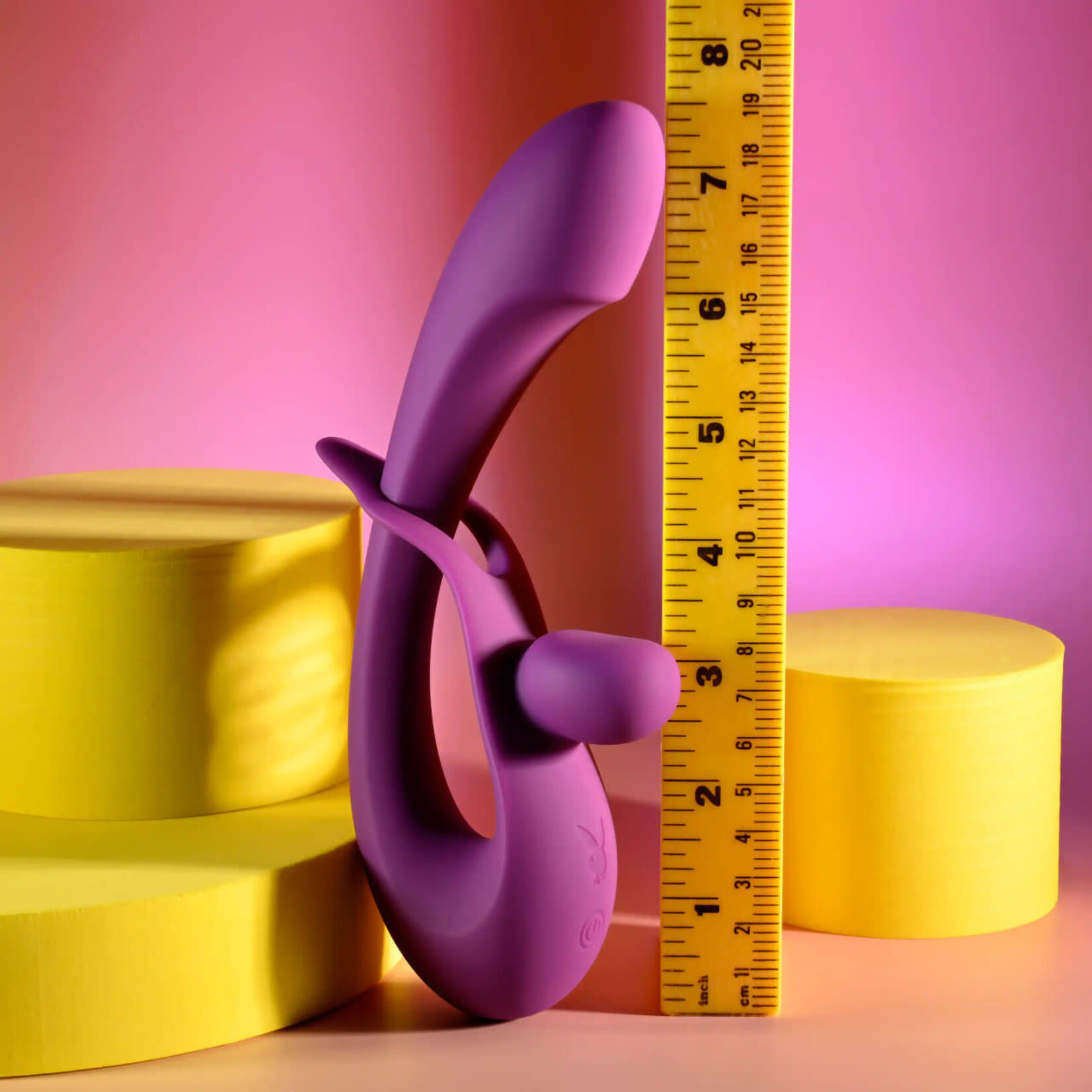 Playboy Cha Cha Slide Rechargeable Silicone Dual Vibrator - Purple