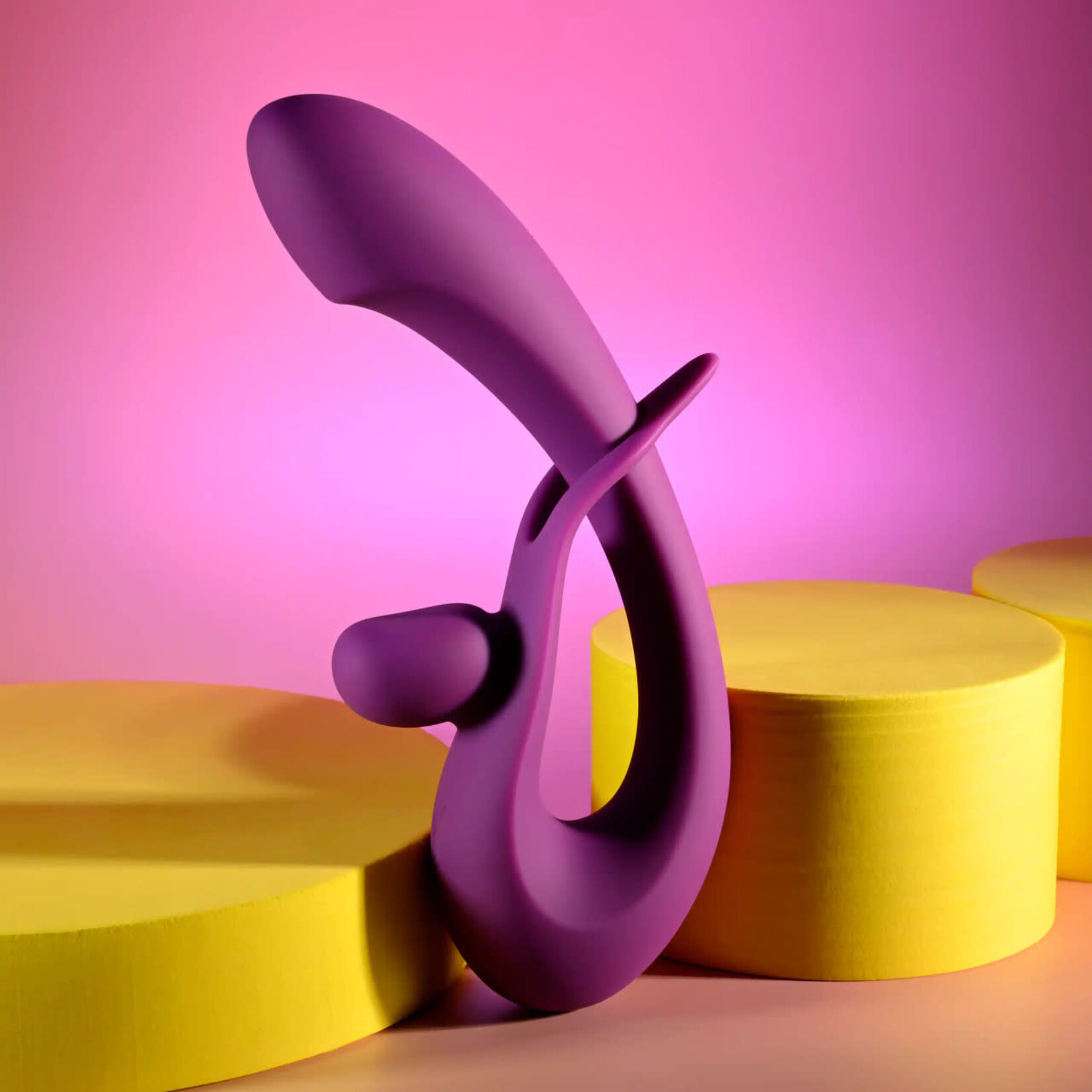 Playboy Cha Cha Slide Rechargeable Silicone Dual Vibrator - Purple