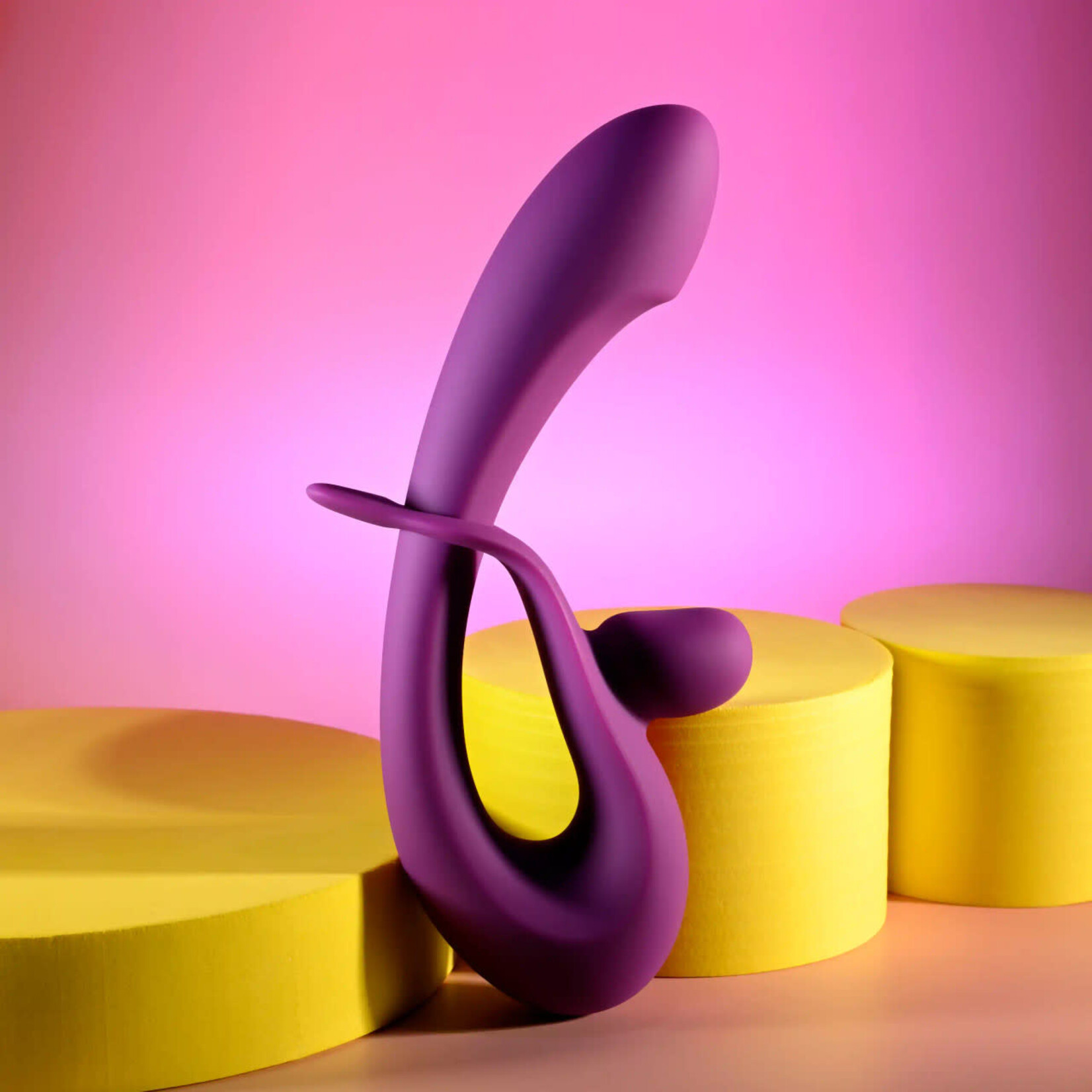 Playboy Cha Cha Slide Rechargeable Silicone Dual Vibrator - Purple