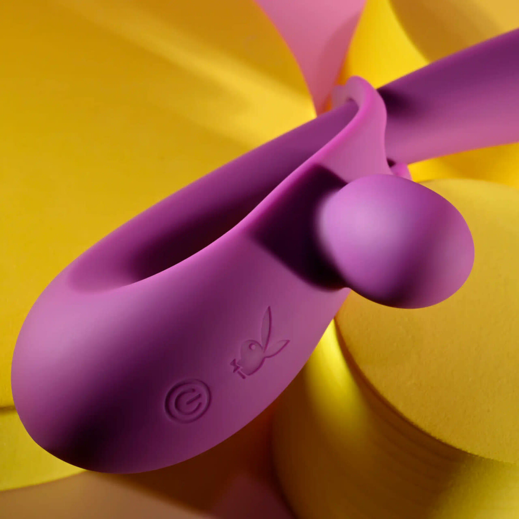 Playboy Cha Cha Slide Rechargeable Silicone Dual Vibrator - Purple