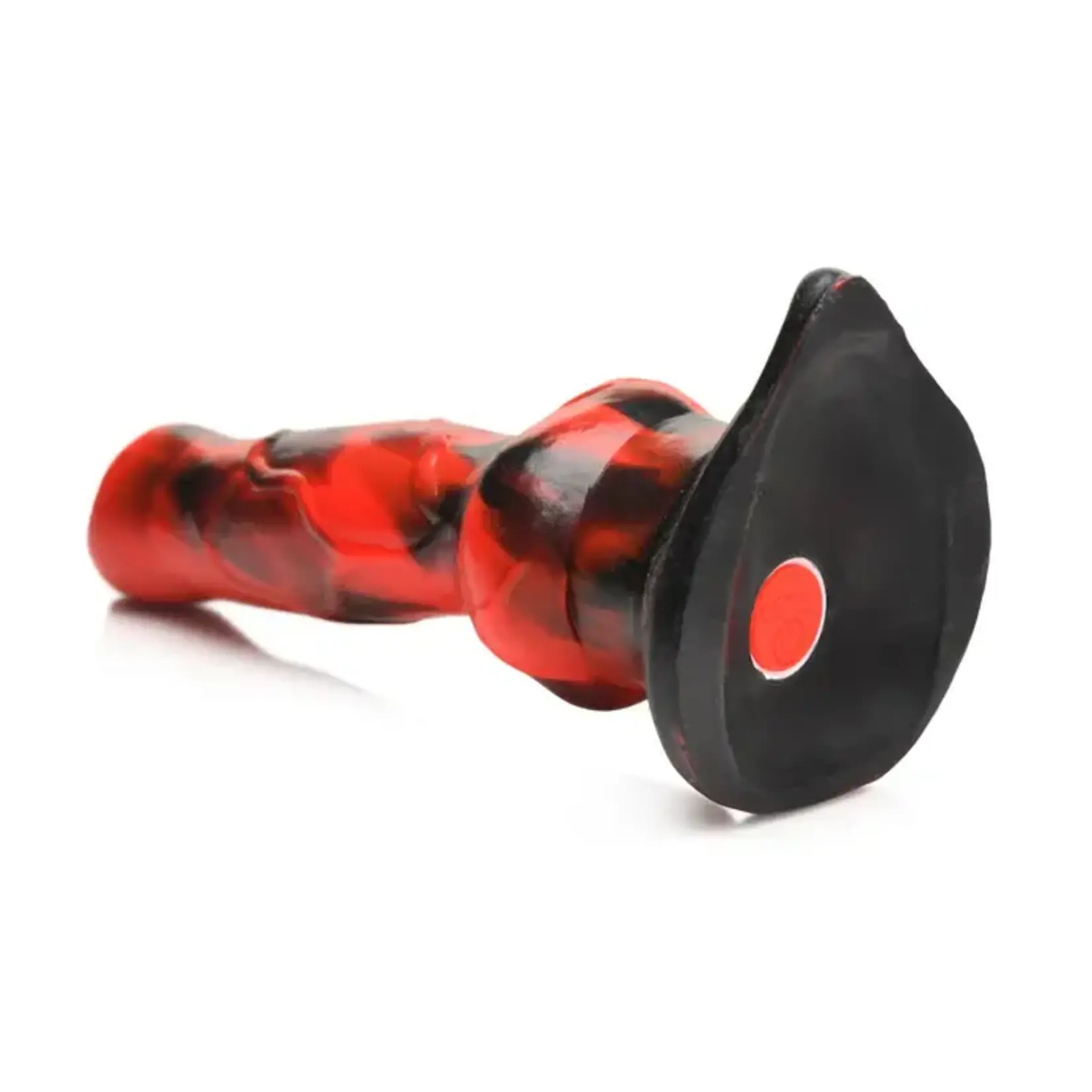 Creature Cocks Vibra Beast Vibrating Silicone Dildo - Red/Black