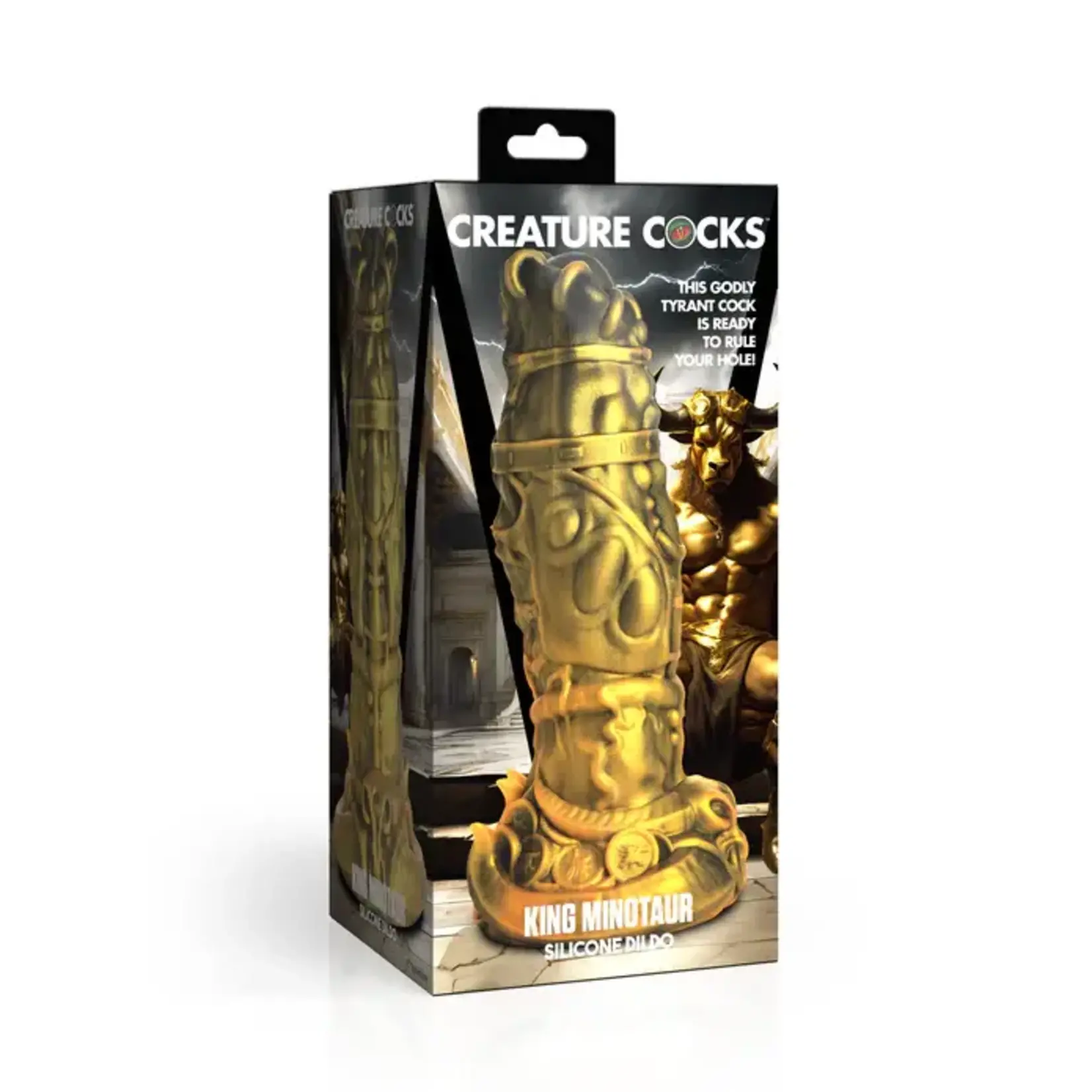 Creature Cock King Minotaur Silicone Dildo - Gold
