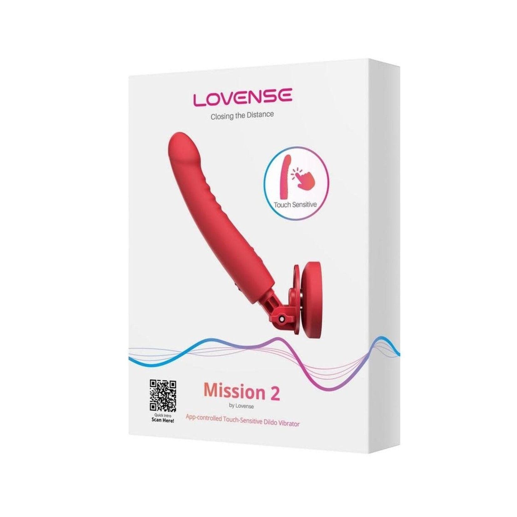Lovense Mission 2 Silicone Rechargeable Vibrator - Red