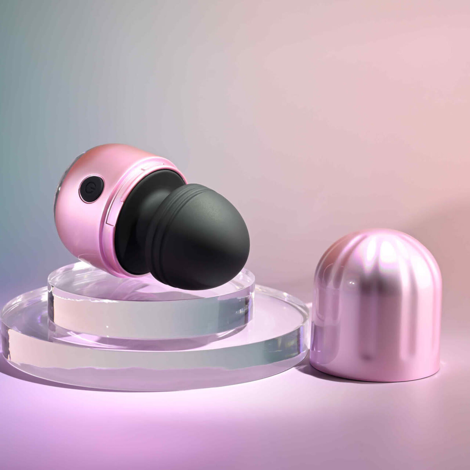 Vacation Vibes Vibrating Rechargeable Silicone Discreet Vibrator - Pink/Black