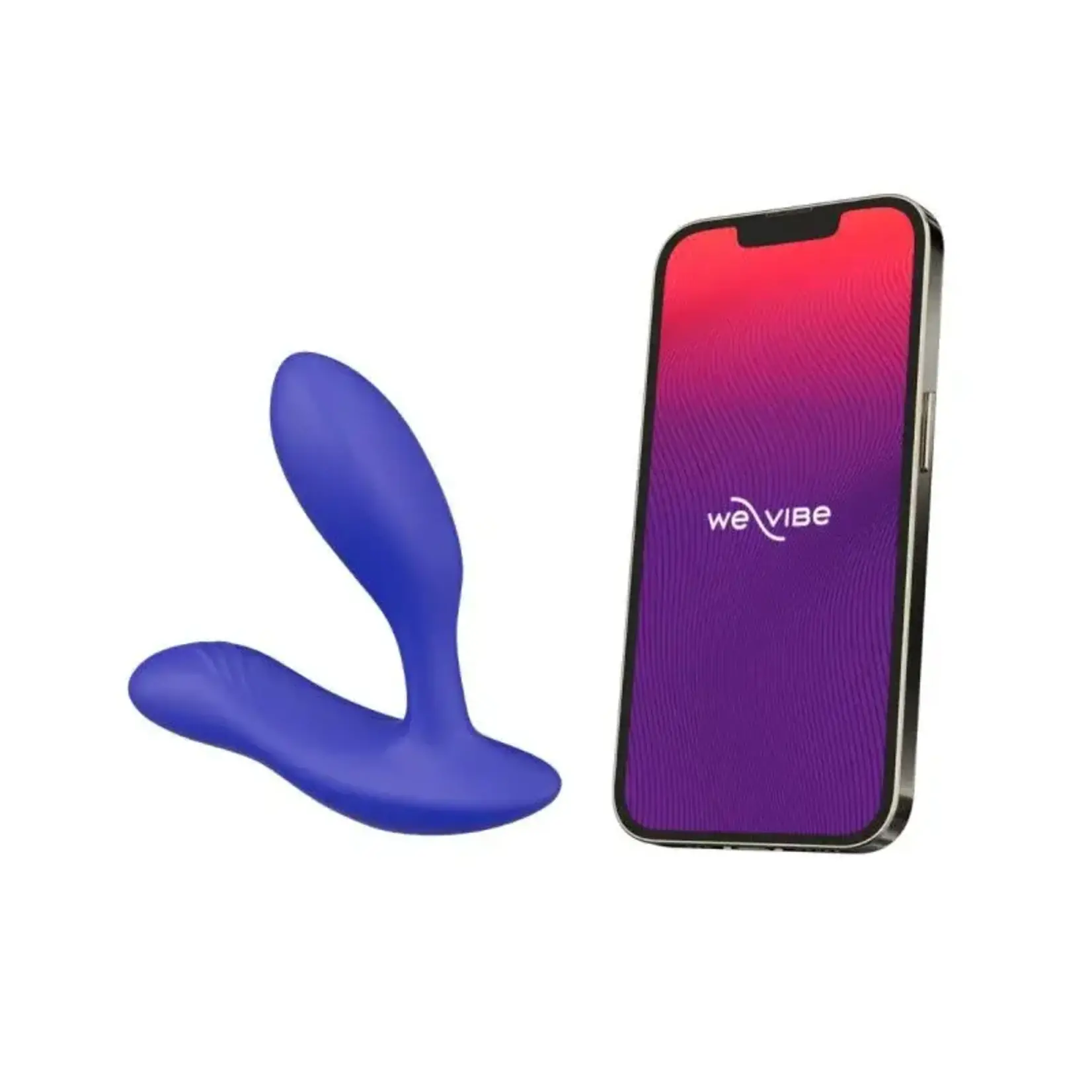We-Vibe Vector+ Rechargeable Silicone Vibrating Prostate Massager with Remote Control - Royal Blue
