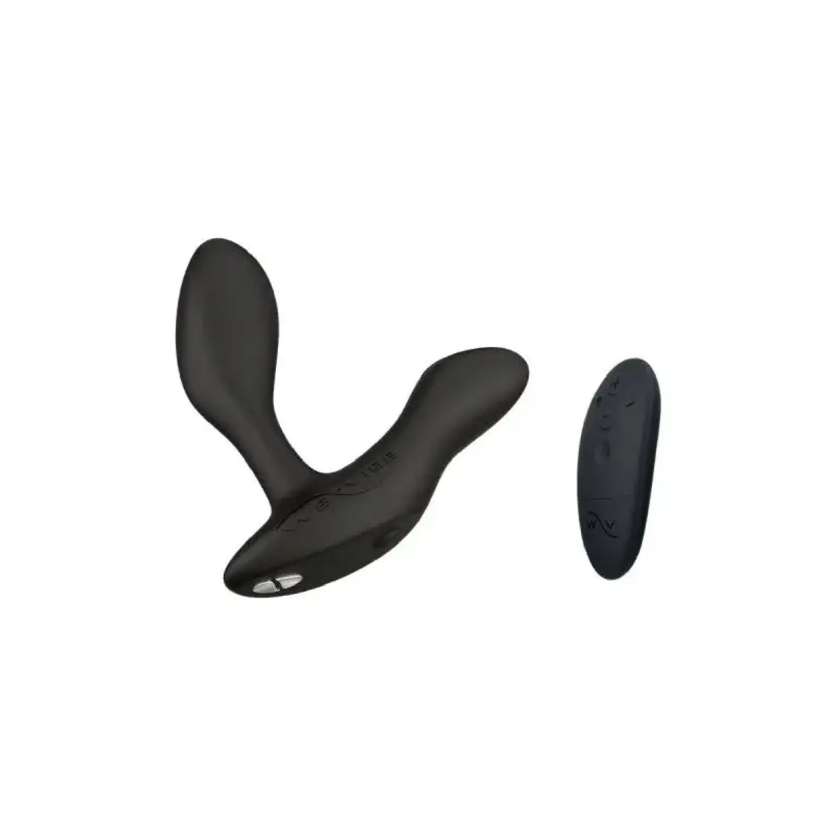We-Vibe Vector+ Rechargeable Silicone Vibrating Prostate Massager with Remote Control - Charcoal Black