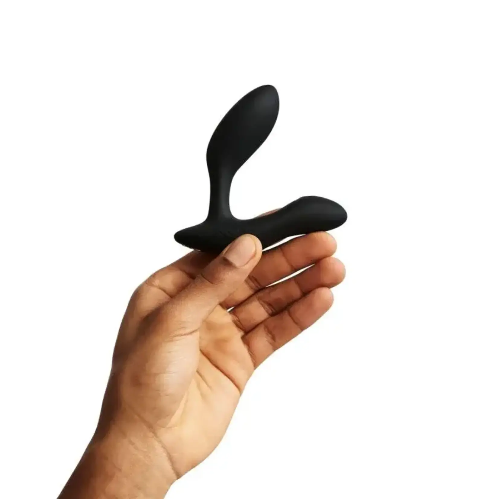 We-Vibe Vector+ Rechargeable Silicone Vibrating Prostate Massager with Remote Control - Charcoal Black
