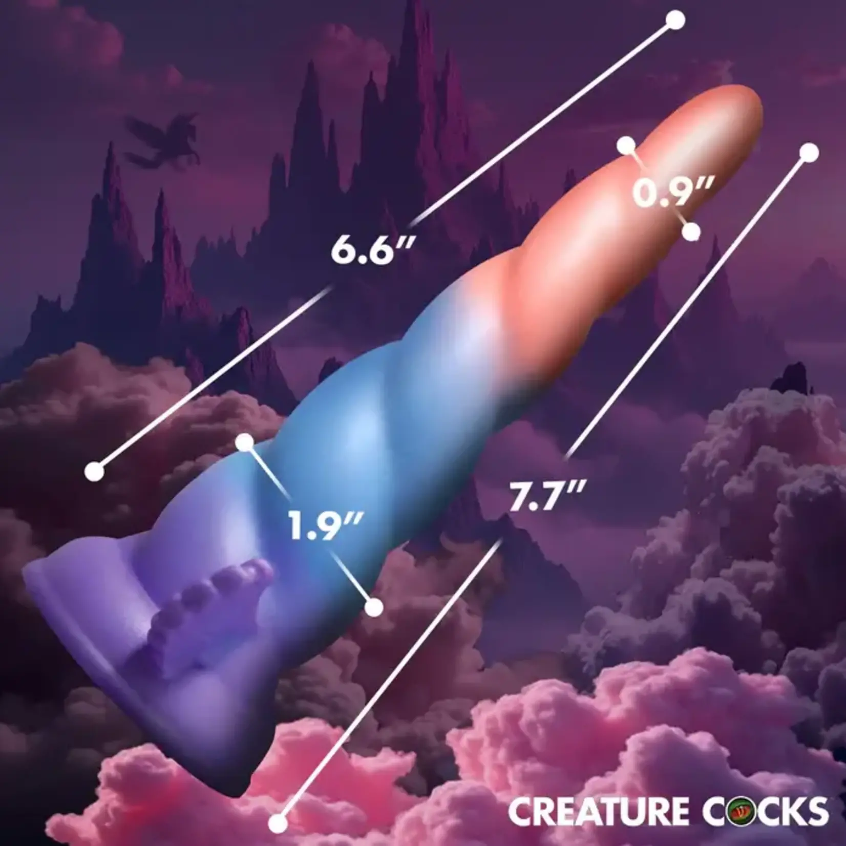 Creature Cocks Dream Rider Silicone Dildo - Multicolor