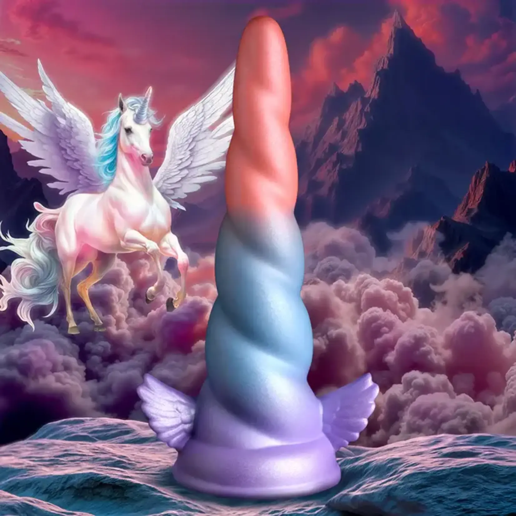 Creature Cocks Dream Rider Silicone Dildo - Multicolor