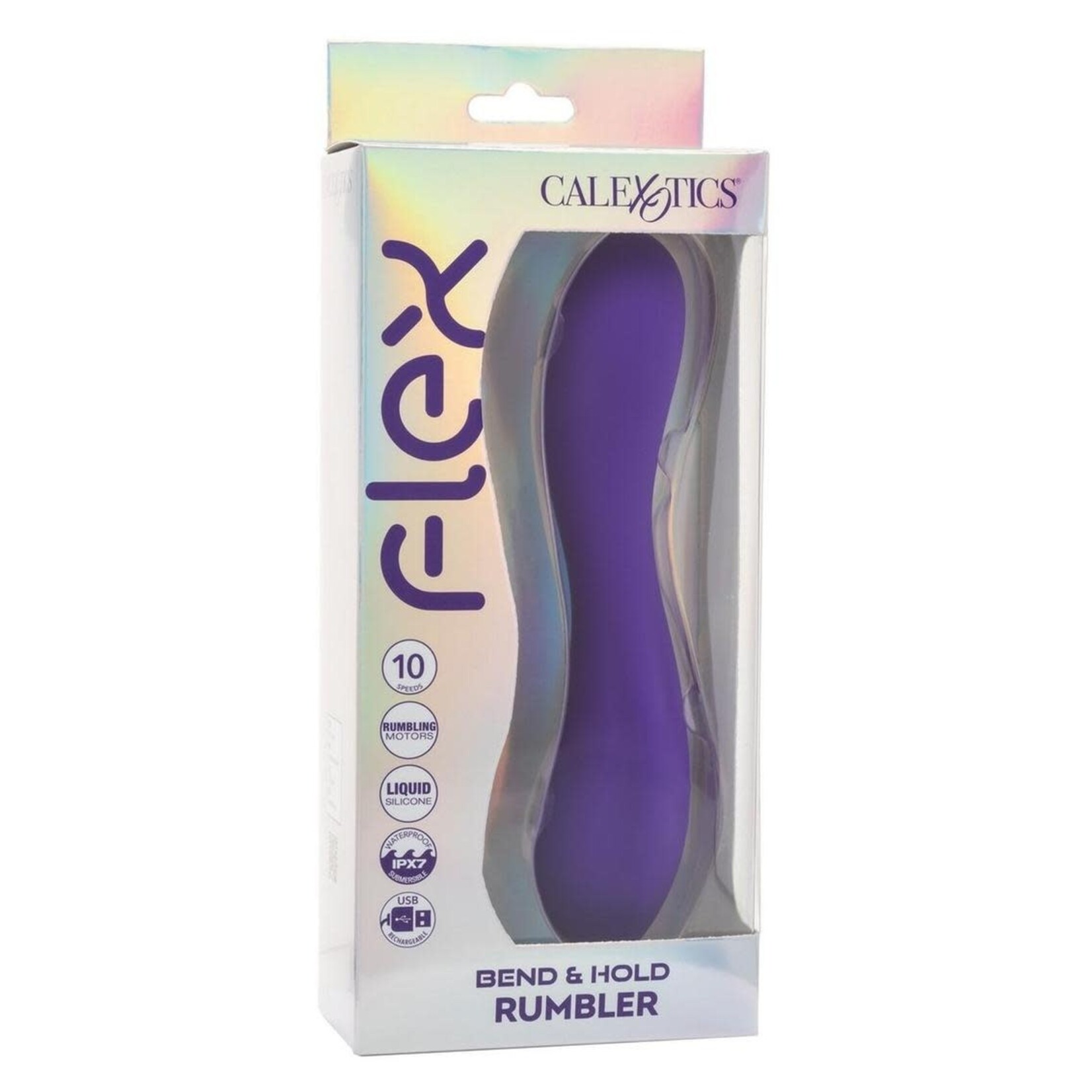 Flex Bend & Hold Rumbler Rechargeable Silicone Vibrator - Purple