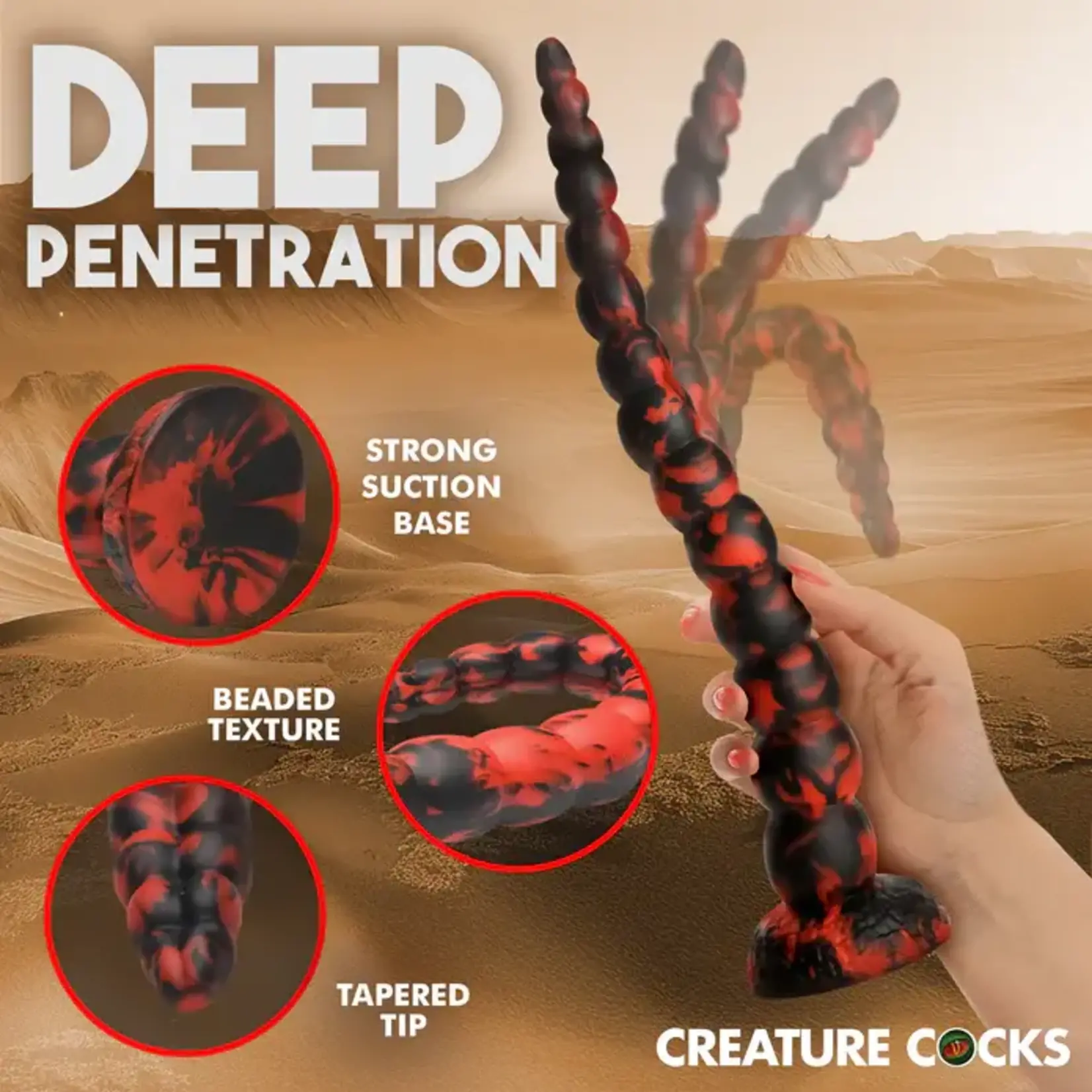 Creature Cock Stinger Silicone Dildo - Red