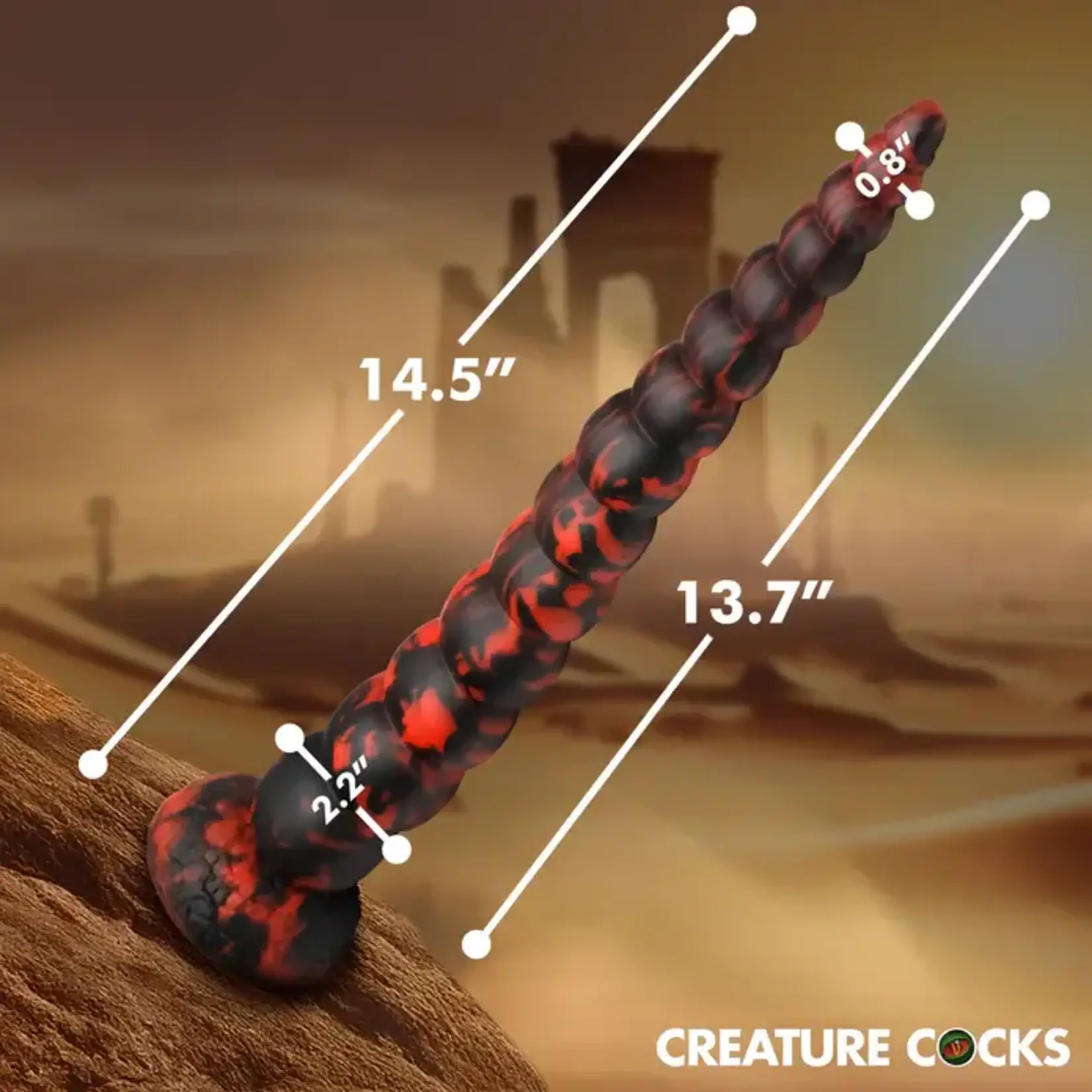 Creature Cock Stinger Silicone Dildo - Red