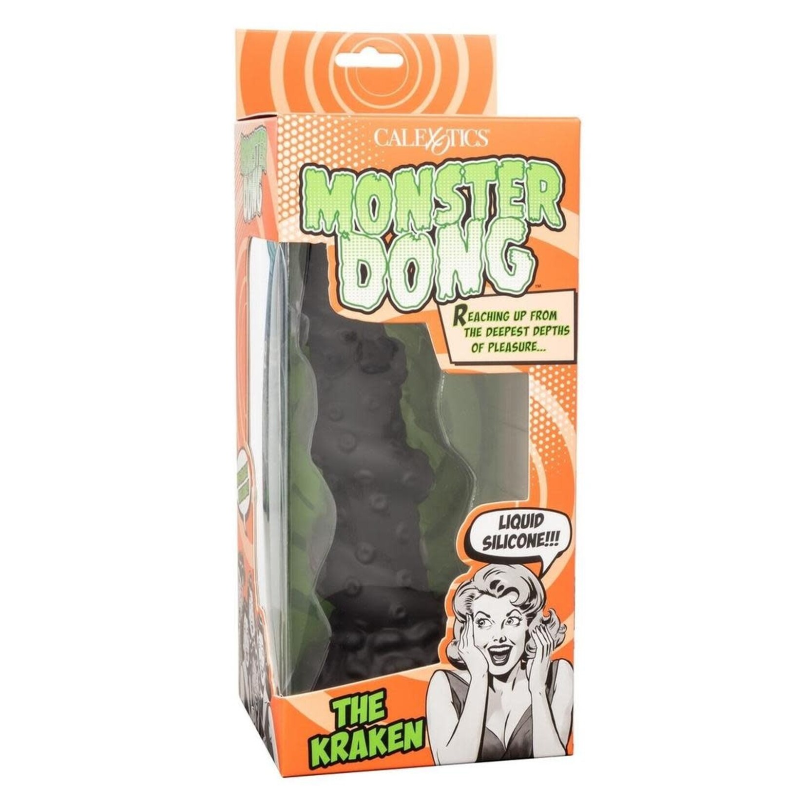 Monster Dong The Kraken Silicone Dildo 8in - Black
