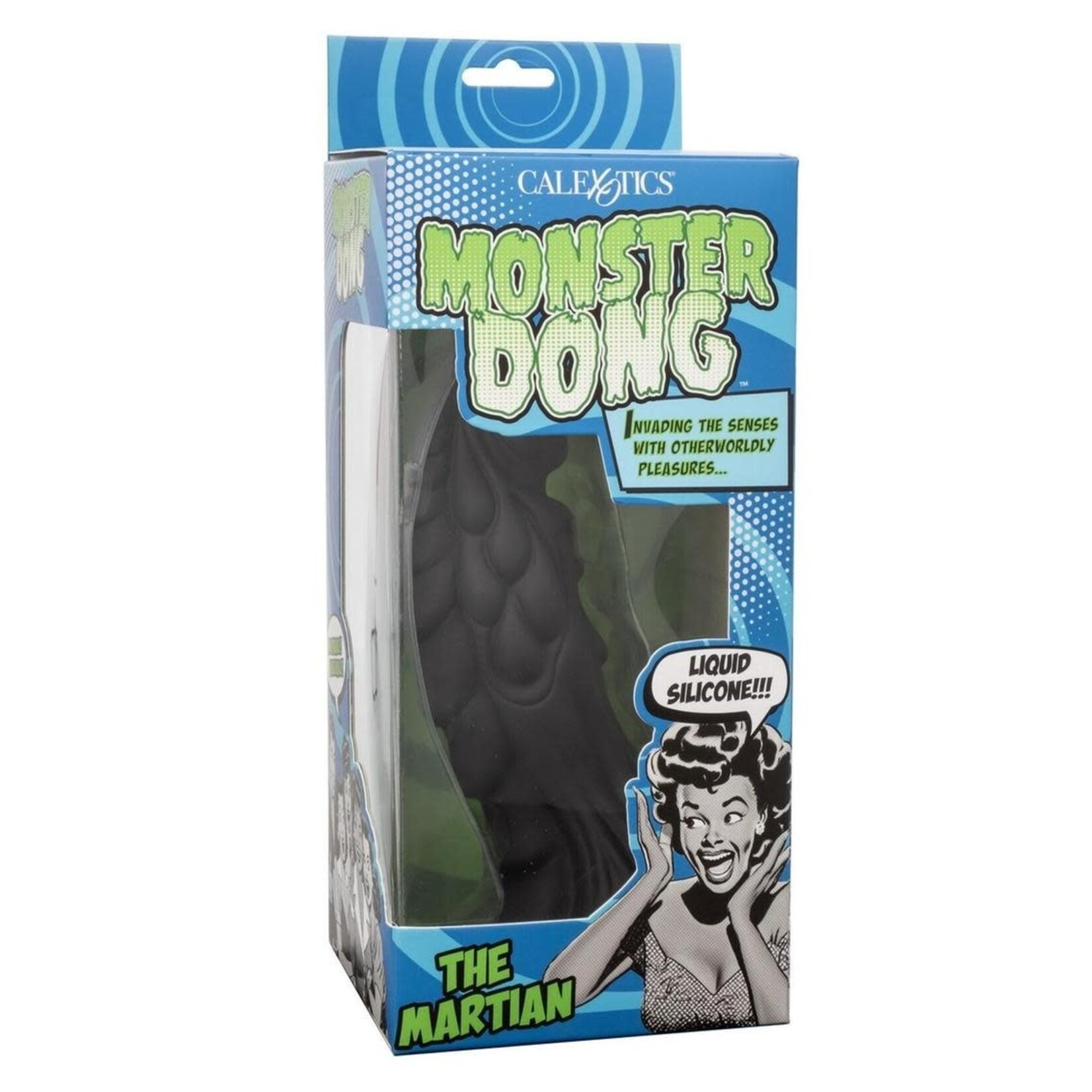 Monster Dong The Martian Silicone Dildo 7.75in - Black