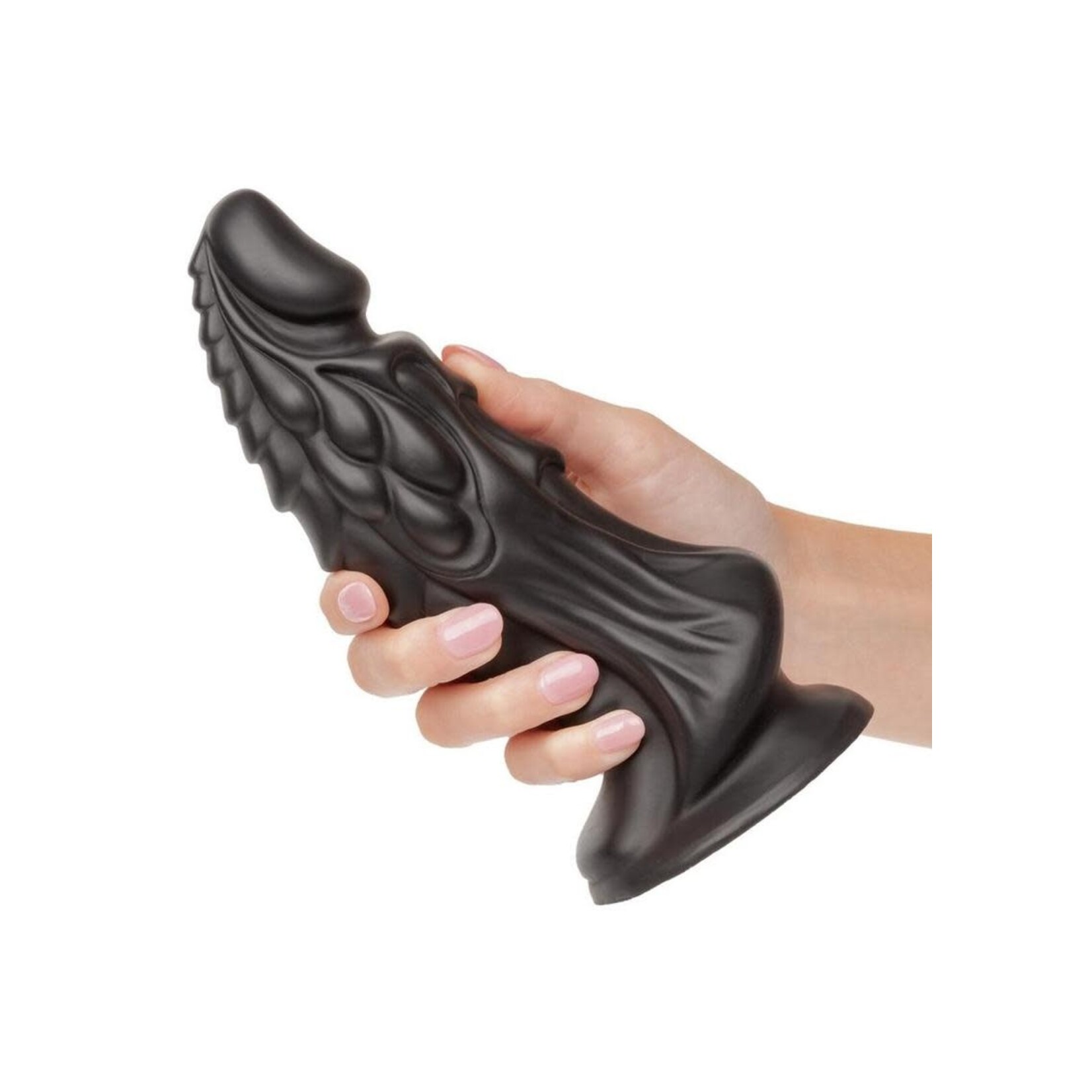 Monster Dong The Martian Silicone Dildo 7.75in - Black
