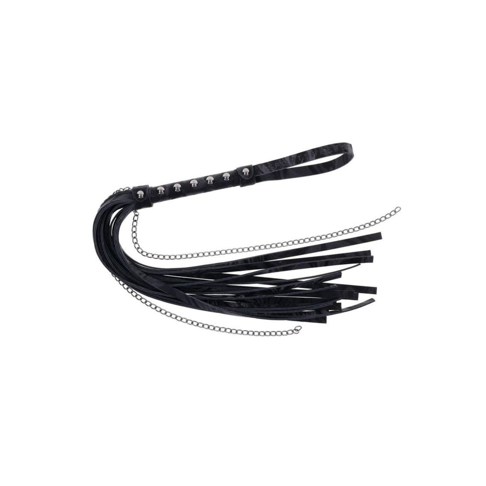 Velvet Noir Chain Flogger - Black