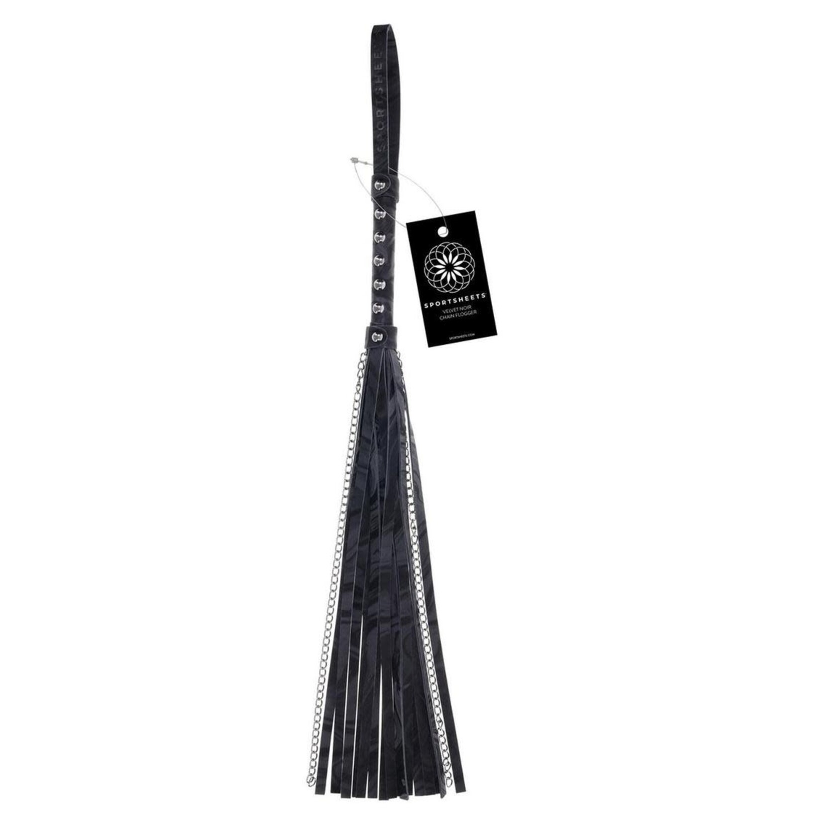 Velvet Noir Chain Flogger - Black
