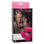 Silicone Rechargeable Double Diver Couples Ring - Pink