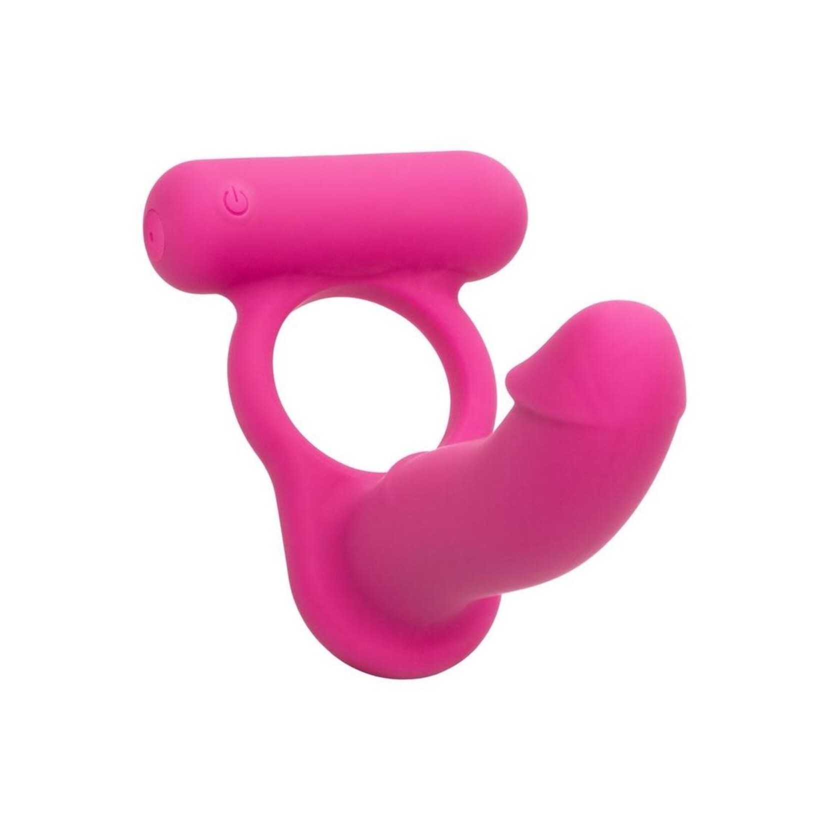 Silicone Rechargeable Double Diver Couples Ring - Pink