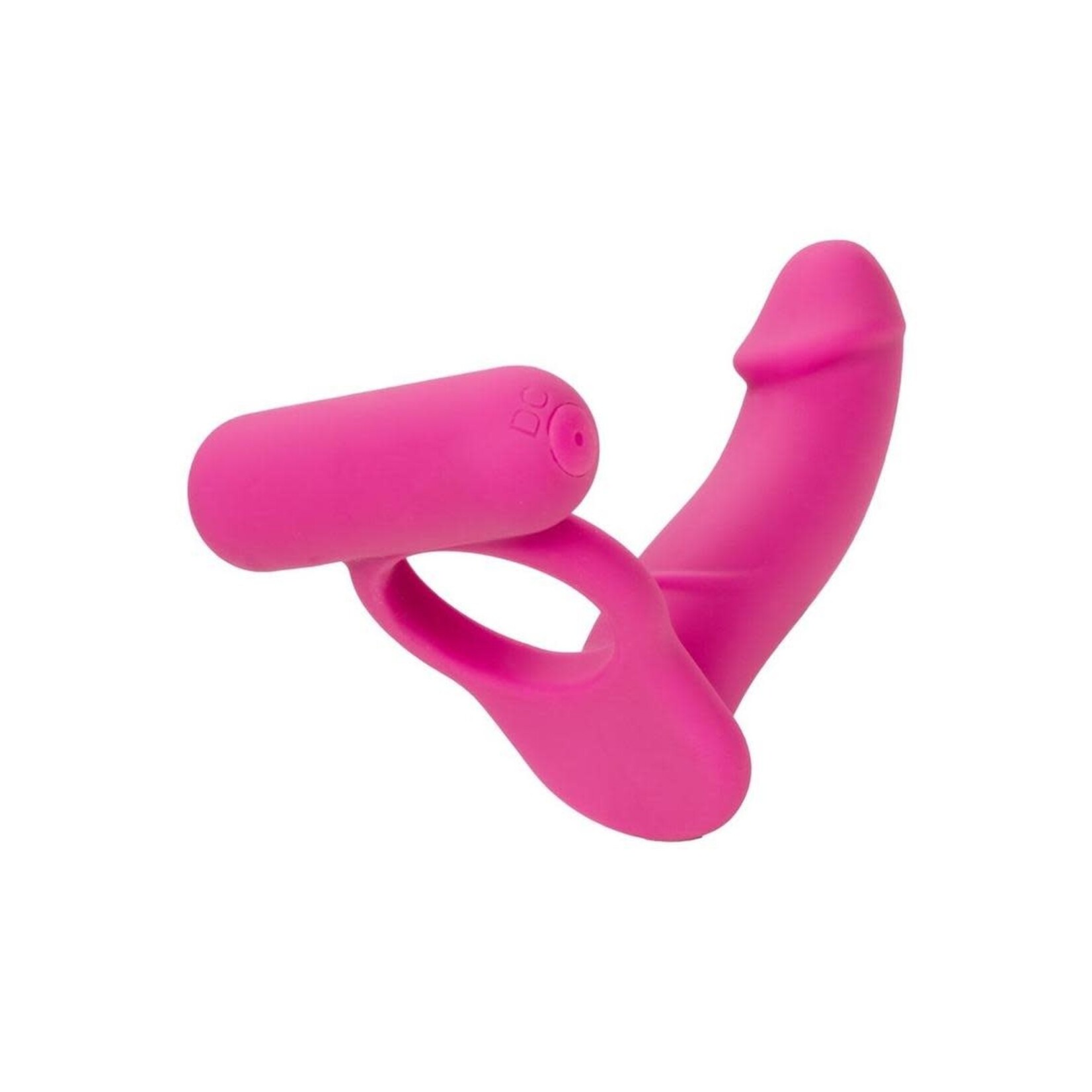 Silicone Rechargeable Double Diver Couples Ring - Pink