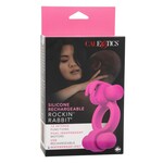 Silicone Rechargeable Rockin' Rabbit Cock Ring - Pink