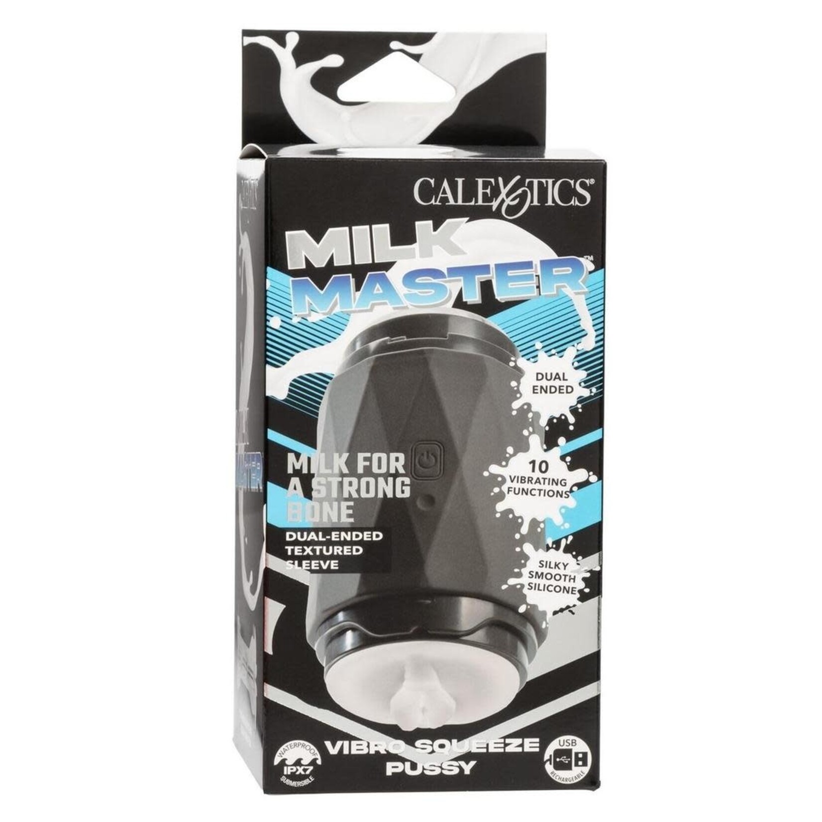 Milk Master Vibro Squeeze Pussy - Black