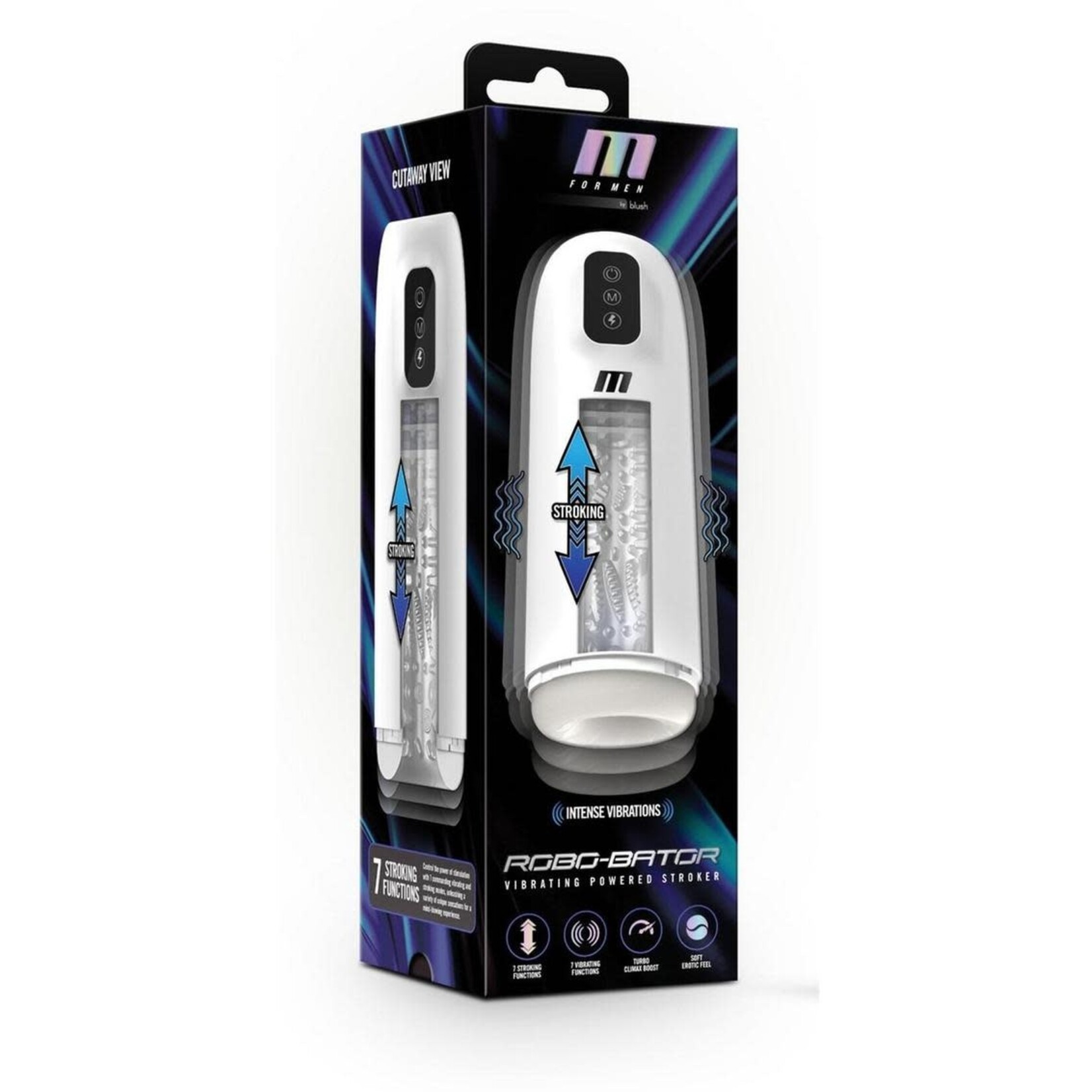 M for Men Robo-Bator Rechargeable Masturbator - White