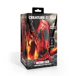 Creature Cocks Inferno Cock Vibrating Silicone Dildo - Red/Black