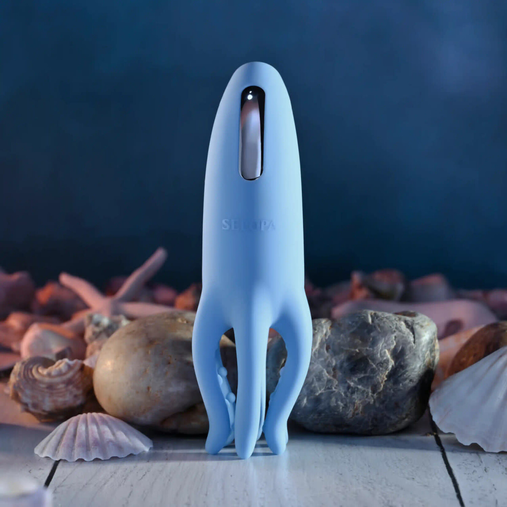 Selopa Tentacle Tickler Rechargeable Silicone Clitoral Stimulator - Blue