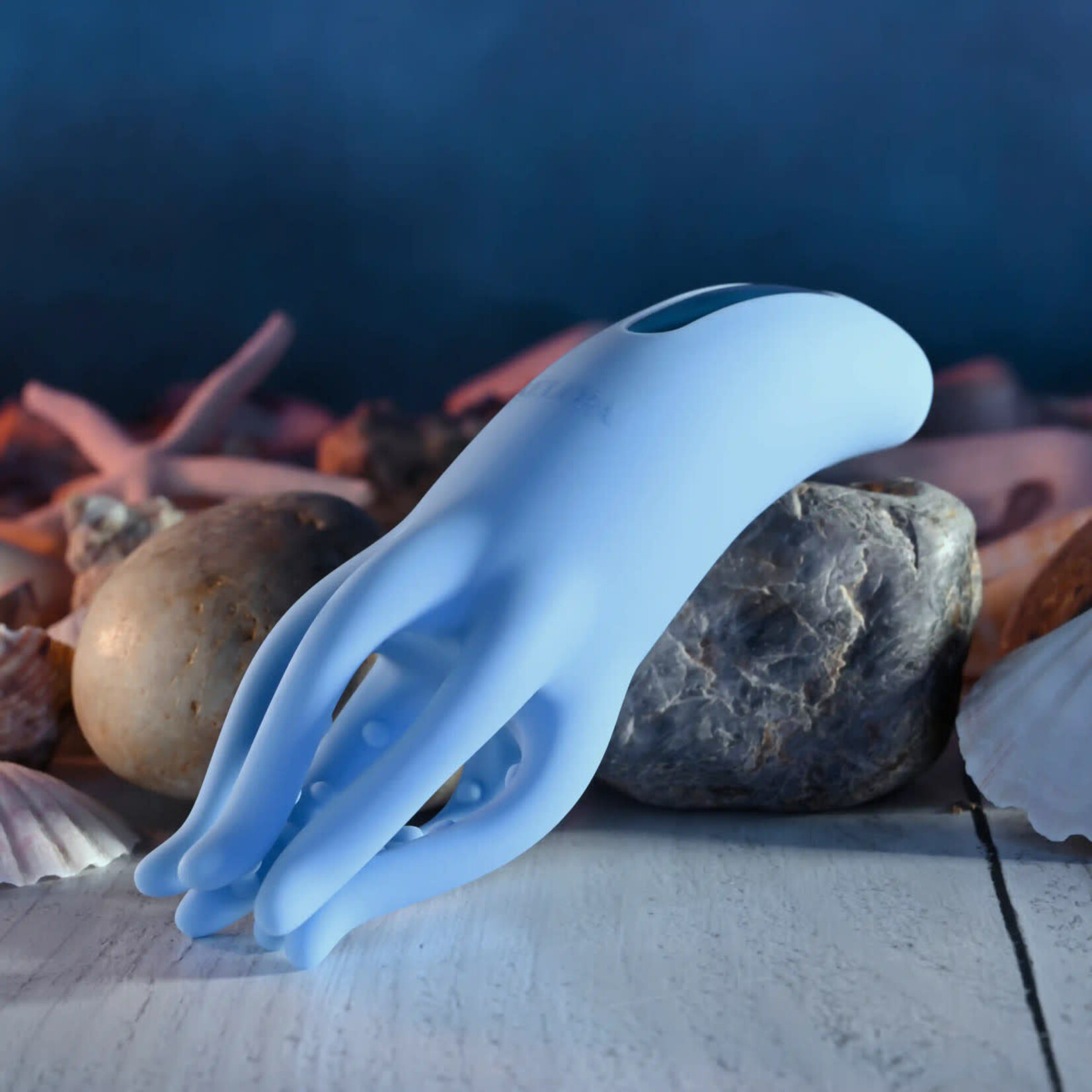 Selopa Tentacle Tickler Rechargeable Silicone Clitoral Stimulator - Blue